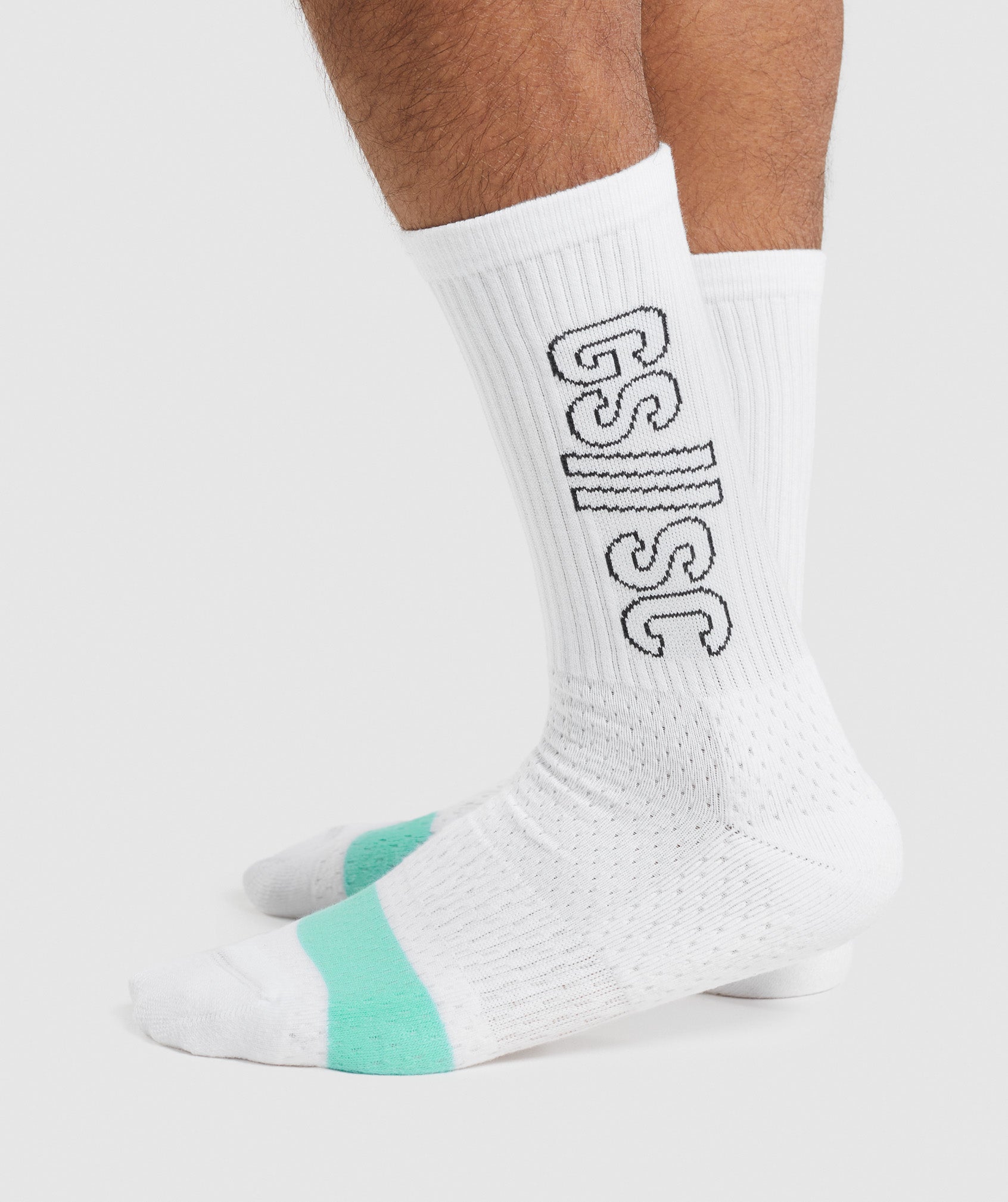 Gymshark//Steve Cook Crew Socks - White