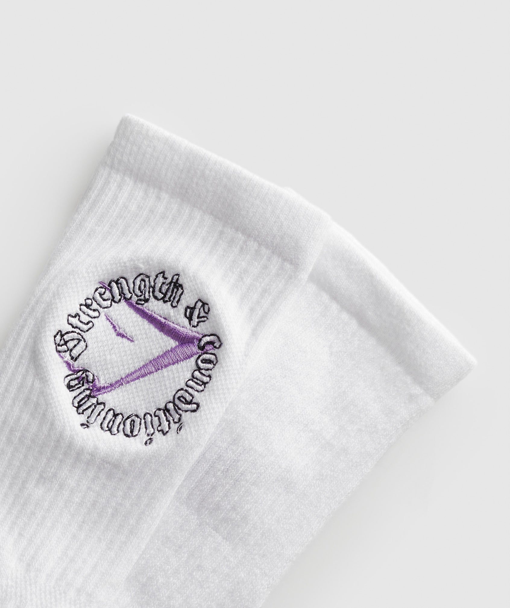 Gymshark Strength and Conditioning Crew Socks - White