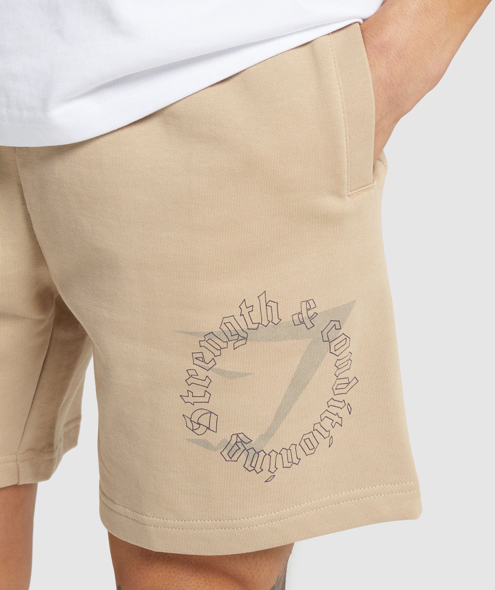 Strength and Conditioning 7" Shorts - Vanilla Beige