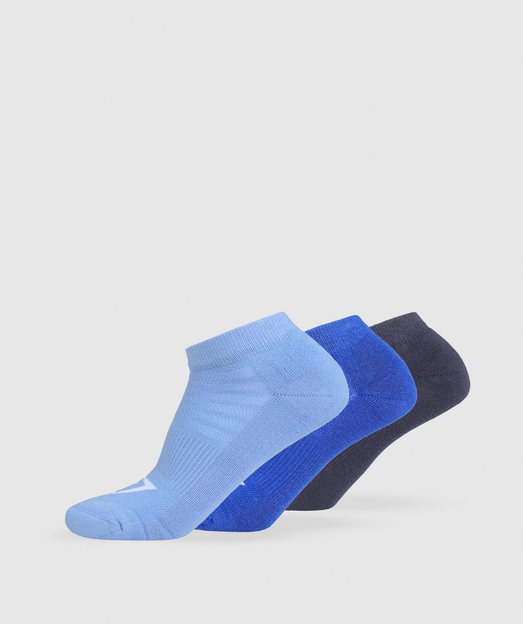 Gymshark Trainer Socks 3pk - Heavy Blue/Force Blue/Lift Blue