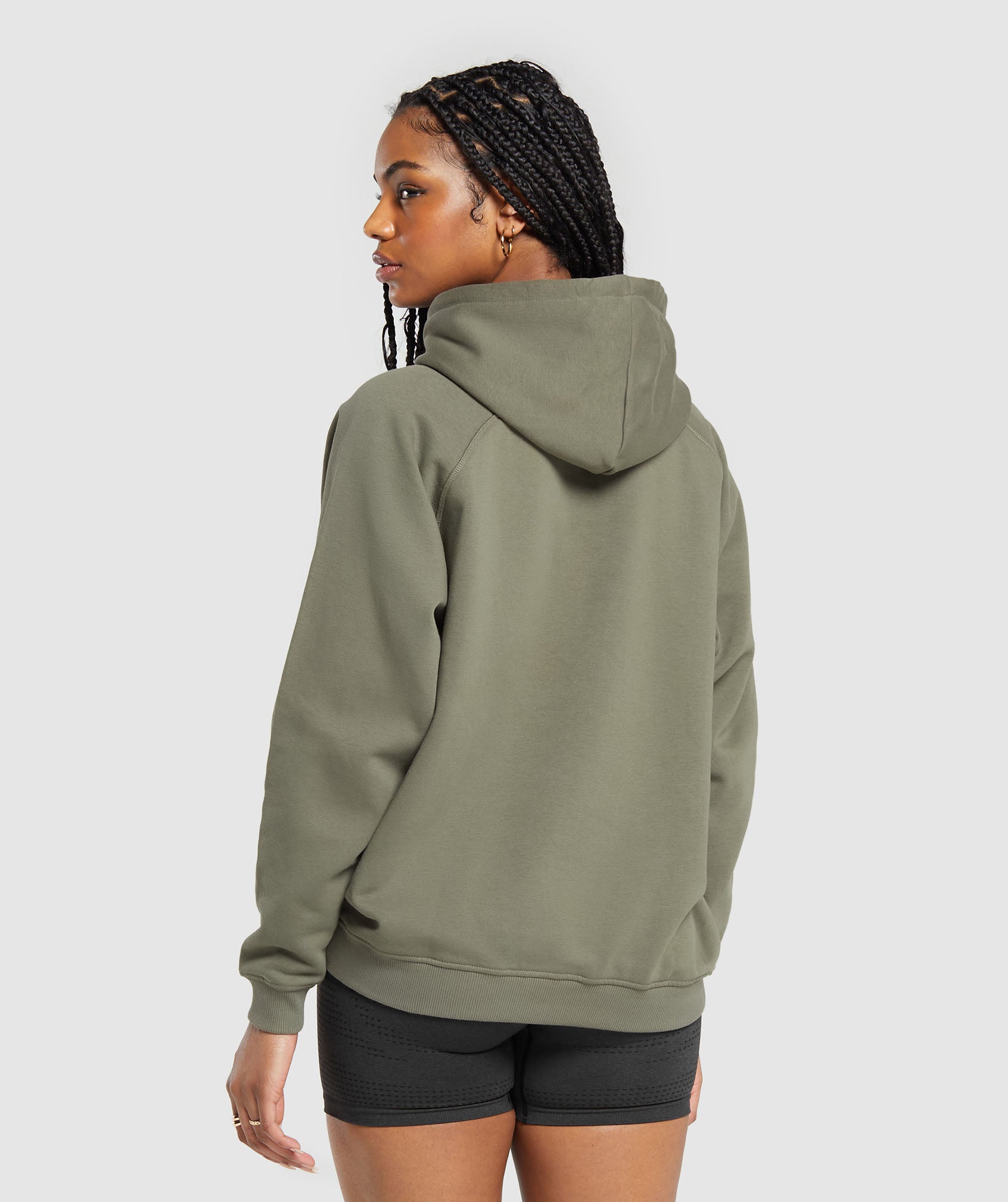 Gymshark Training Oversized Fleece Hoodie - Base Green