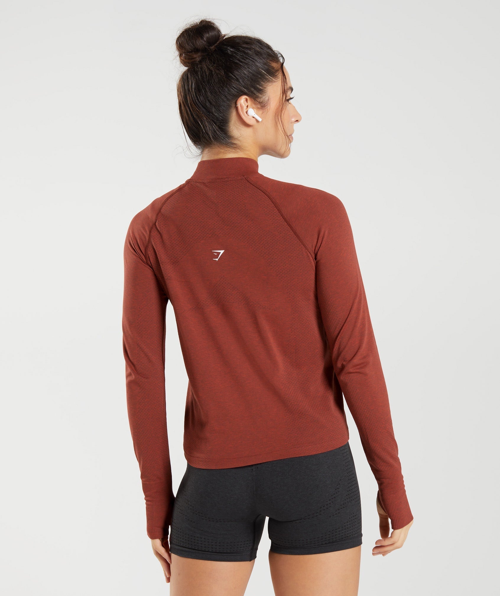 Gymshark Vital 1/4 Zip - Brick Red Marl