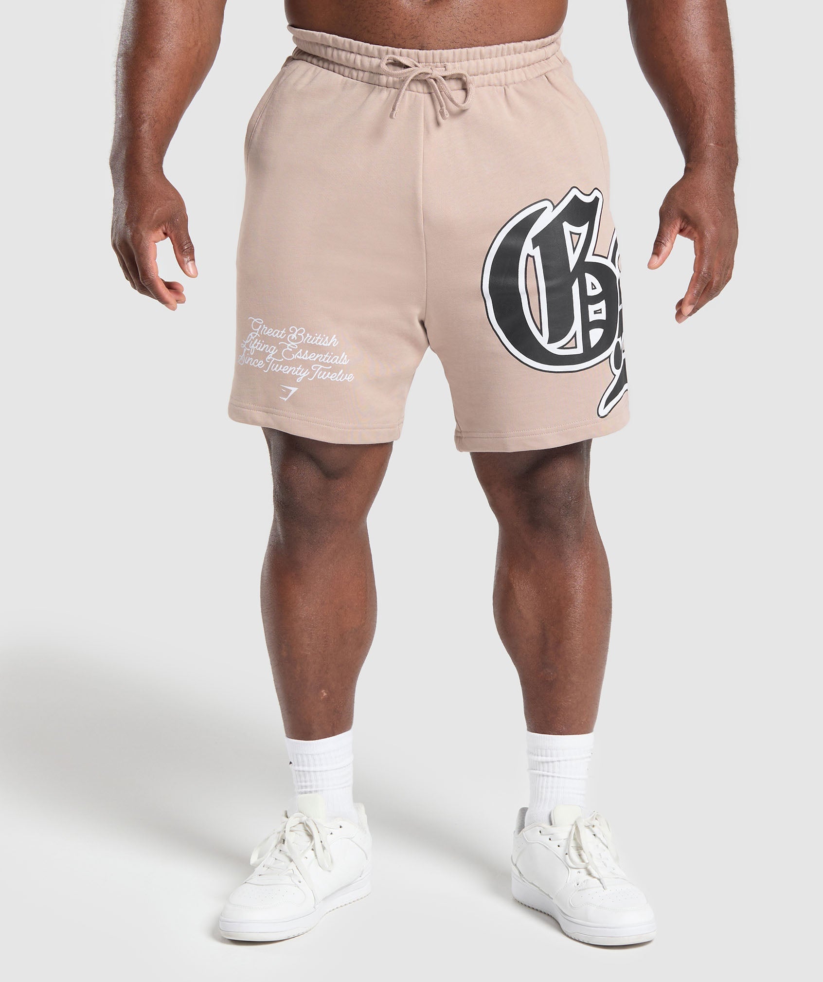 Campus Graphic Shorts - Stone Pink