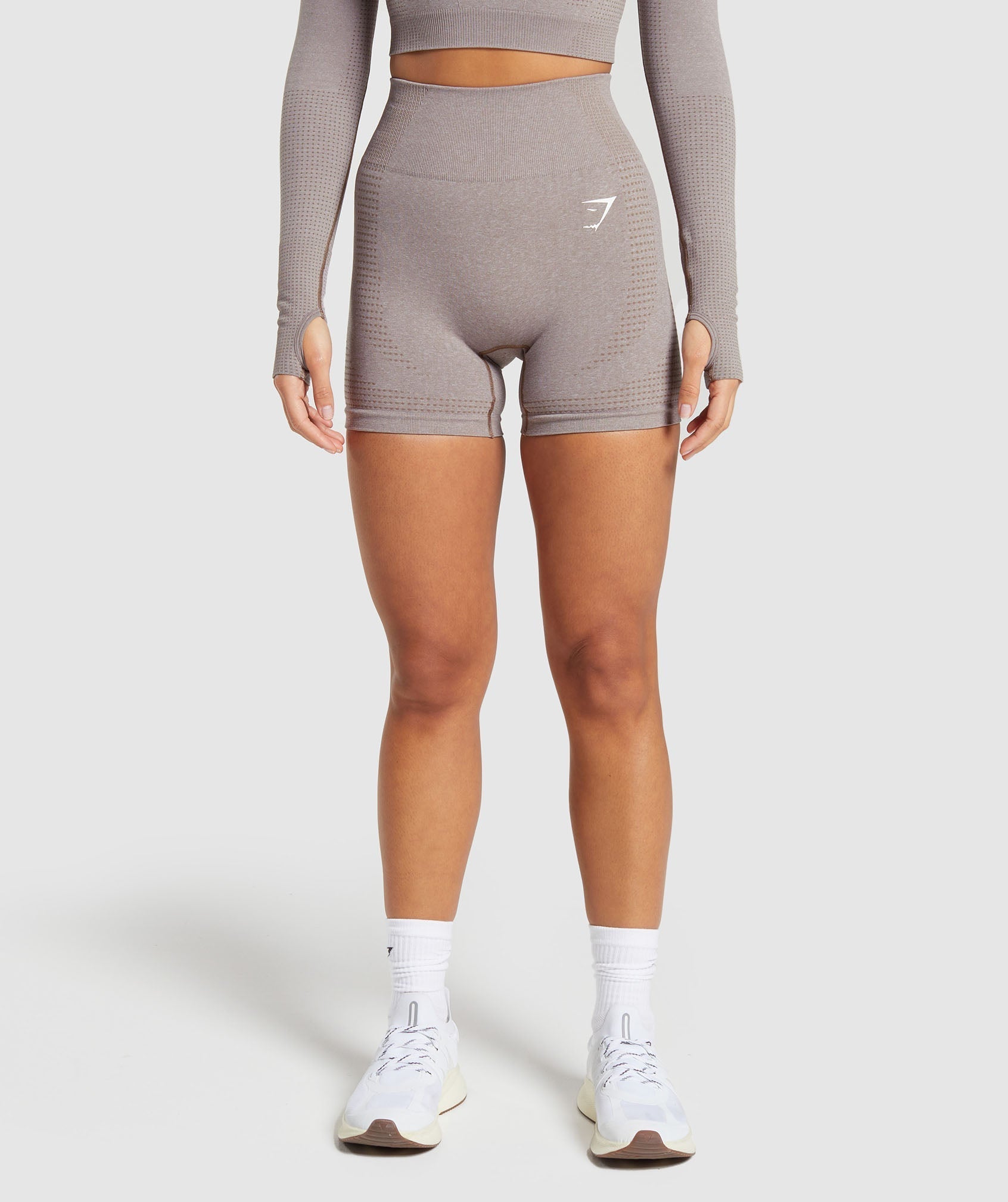 Gymshark Vital Shorts - Warm Taupe Marl
