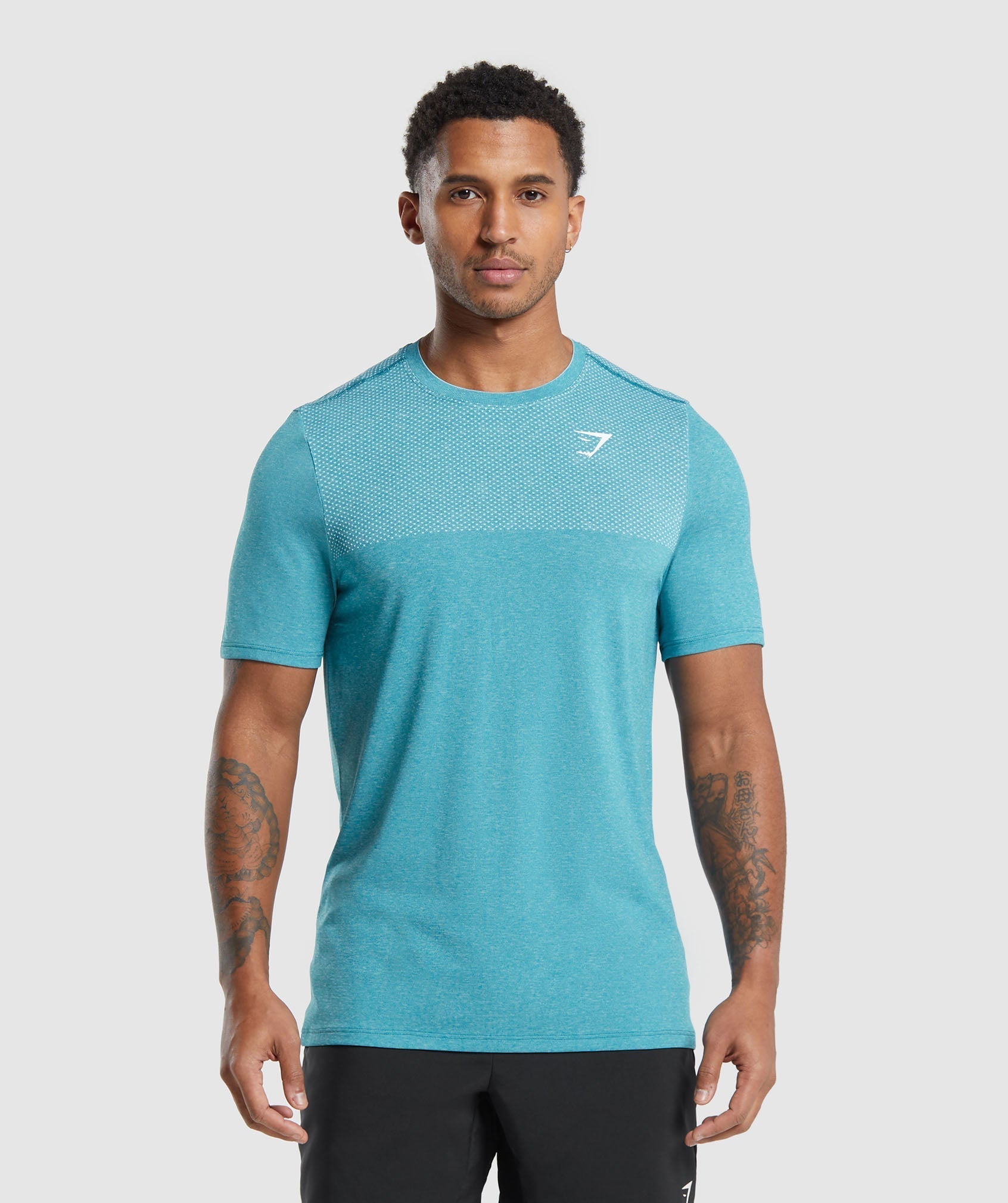 Gymshark Vital T-Shirt - Artificial Teal/White Marl