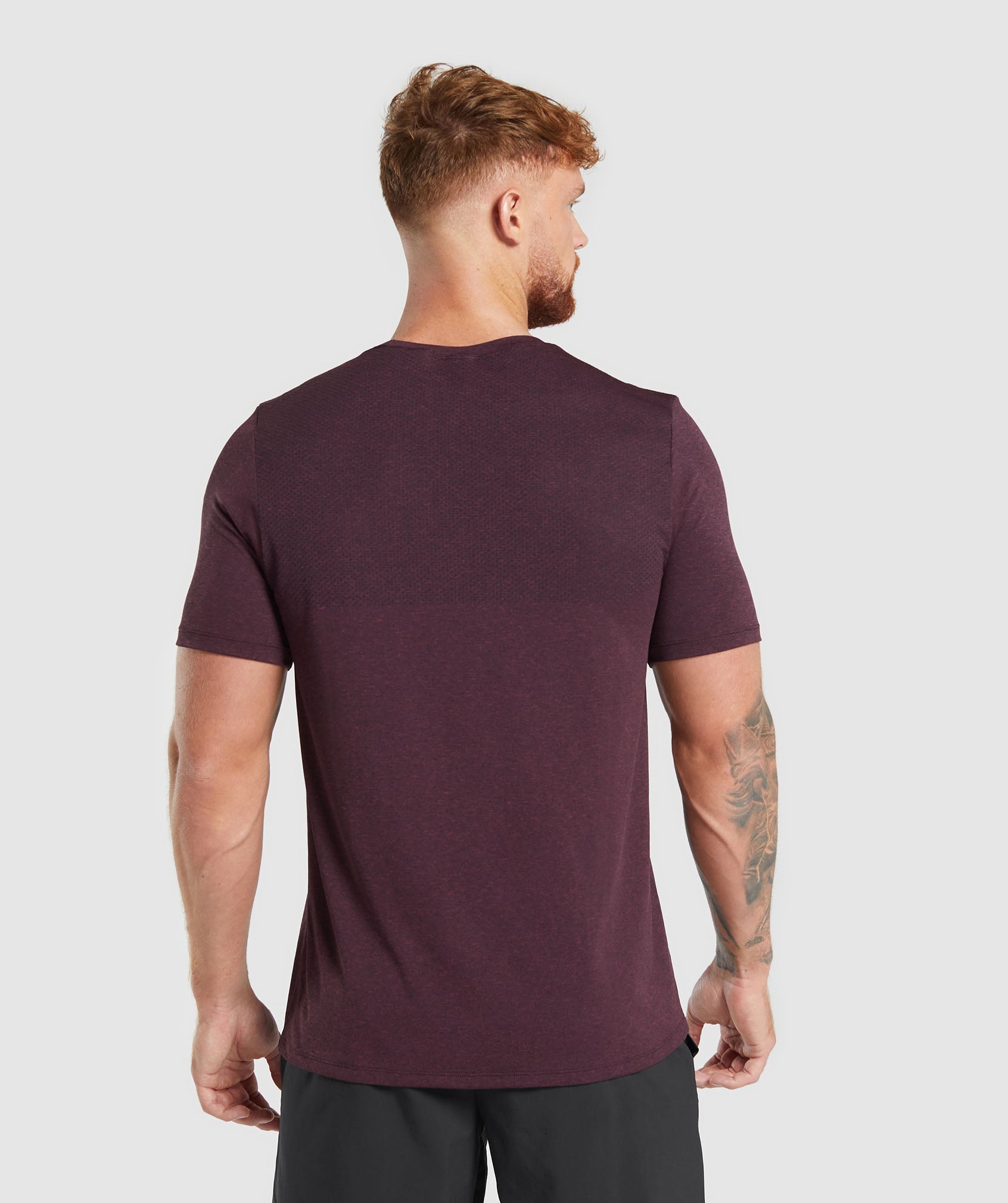 Gymshark Vital T-Shirt - Winter Burgundy/Black Marl