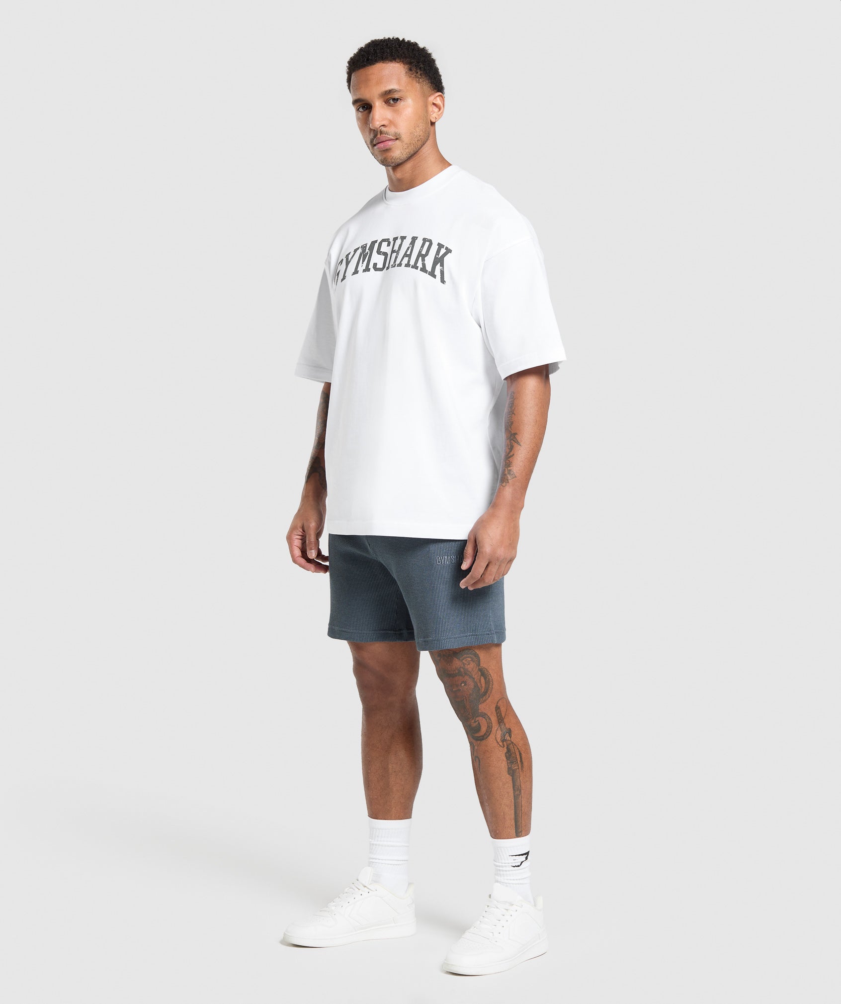 Waffle Shorts - Titanium Blue