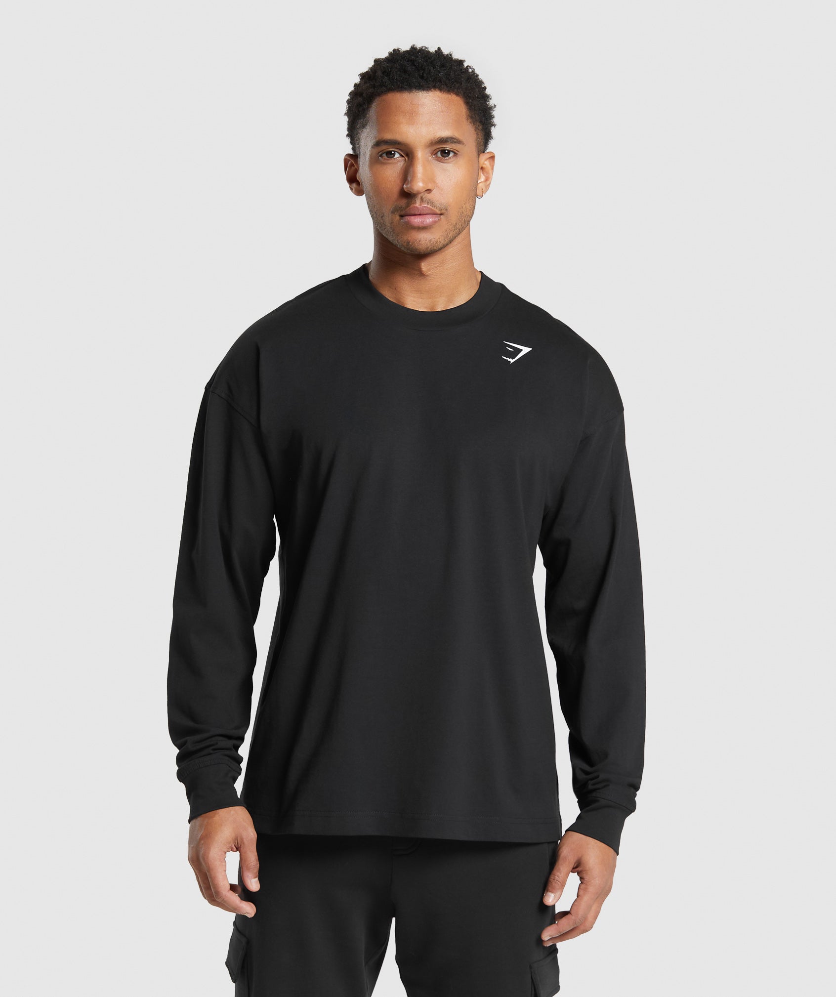 Gymshark Stacked Long Sleeve T-Shirt - Black