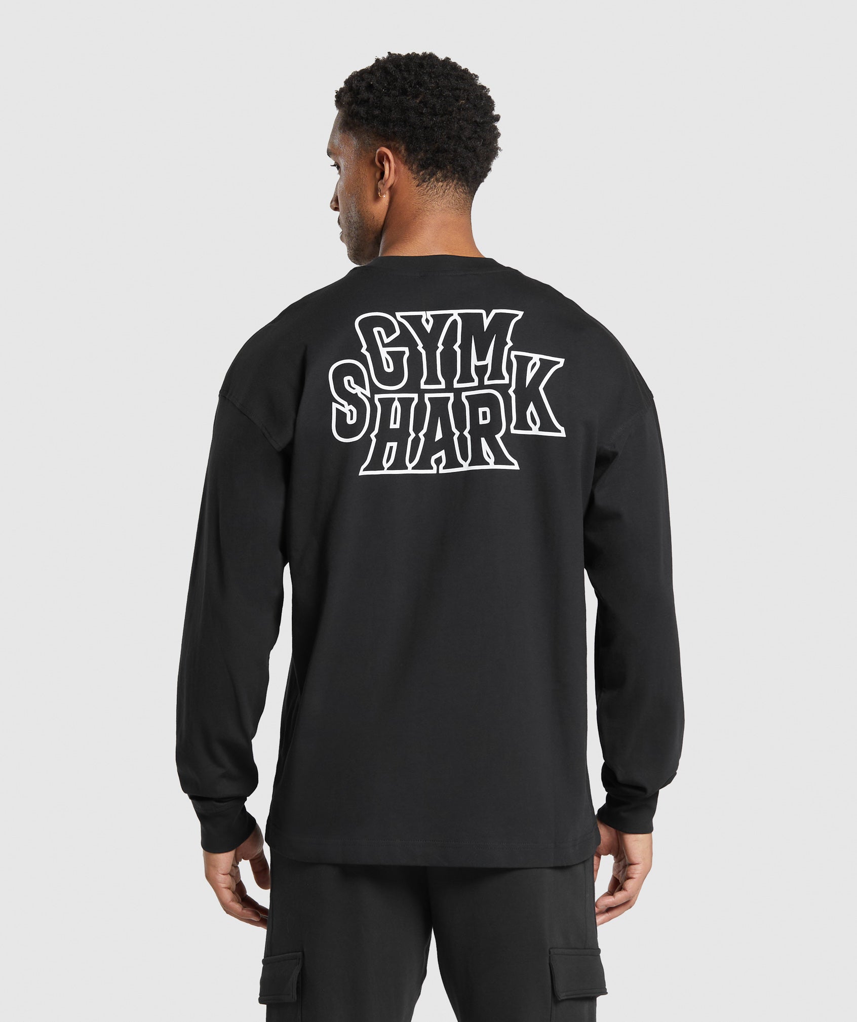 Gymshark Stacked Long Sleeve T-Shirt - Black