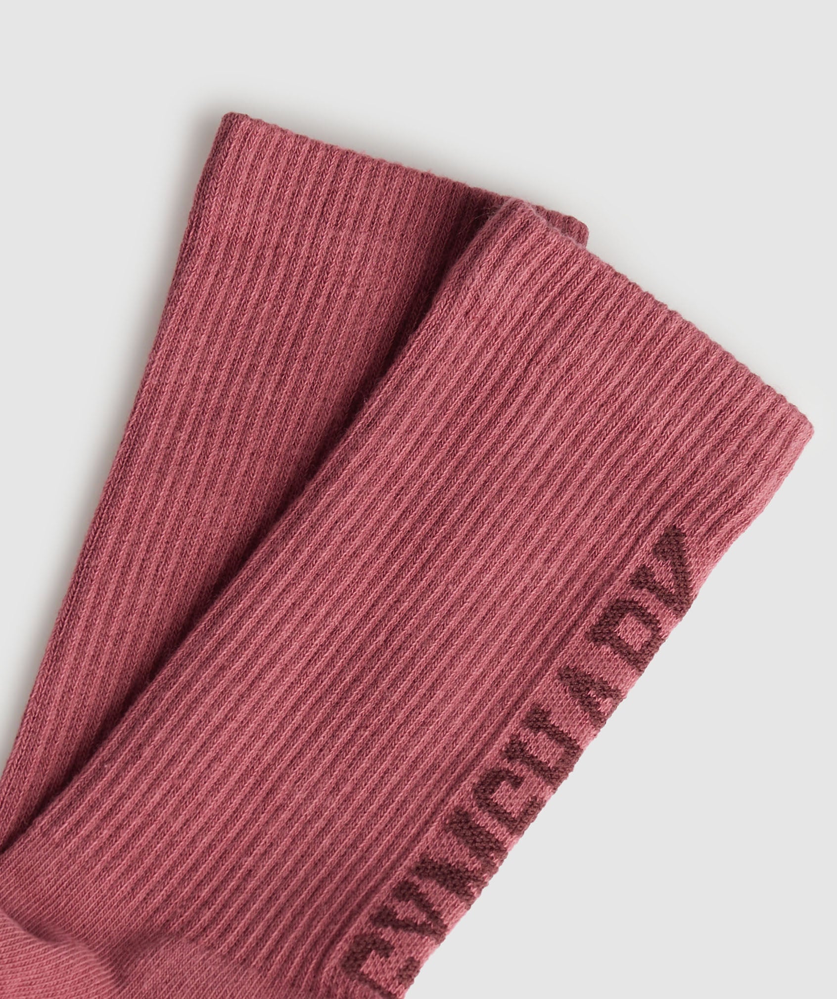 Gymshark Wordmark Crew Socks - Soft Berry