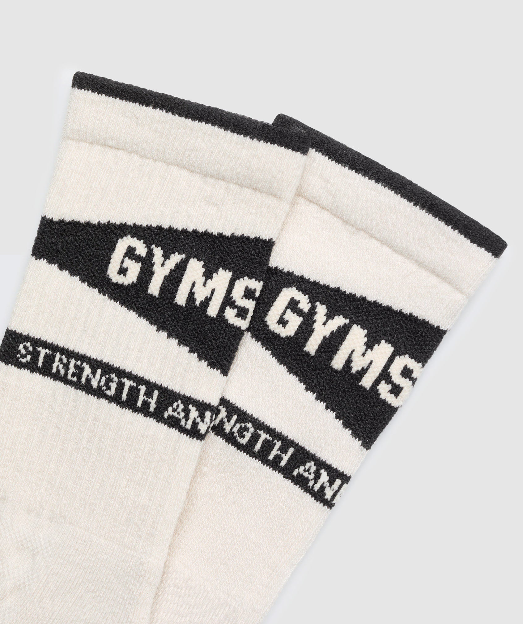 Gymshark Craft Crew Single - Oat White/Black