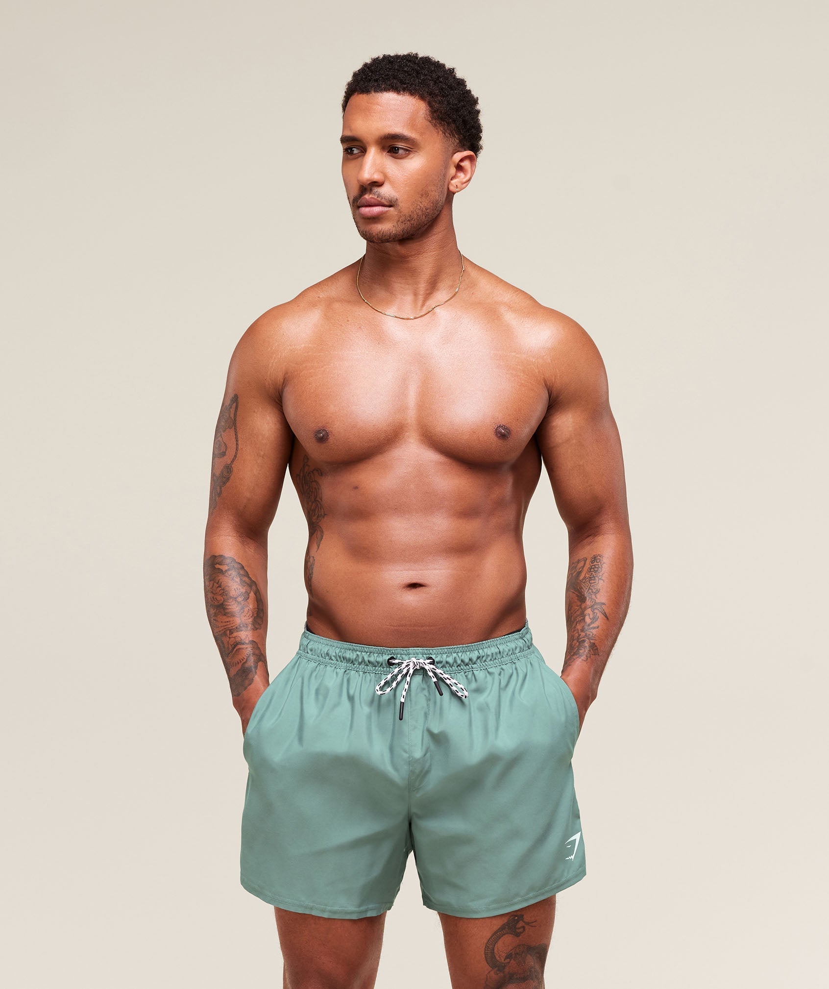 Gymshark 5" Swim Shorts - Celeste Blue