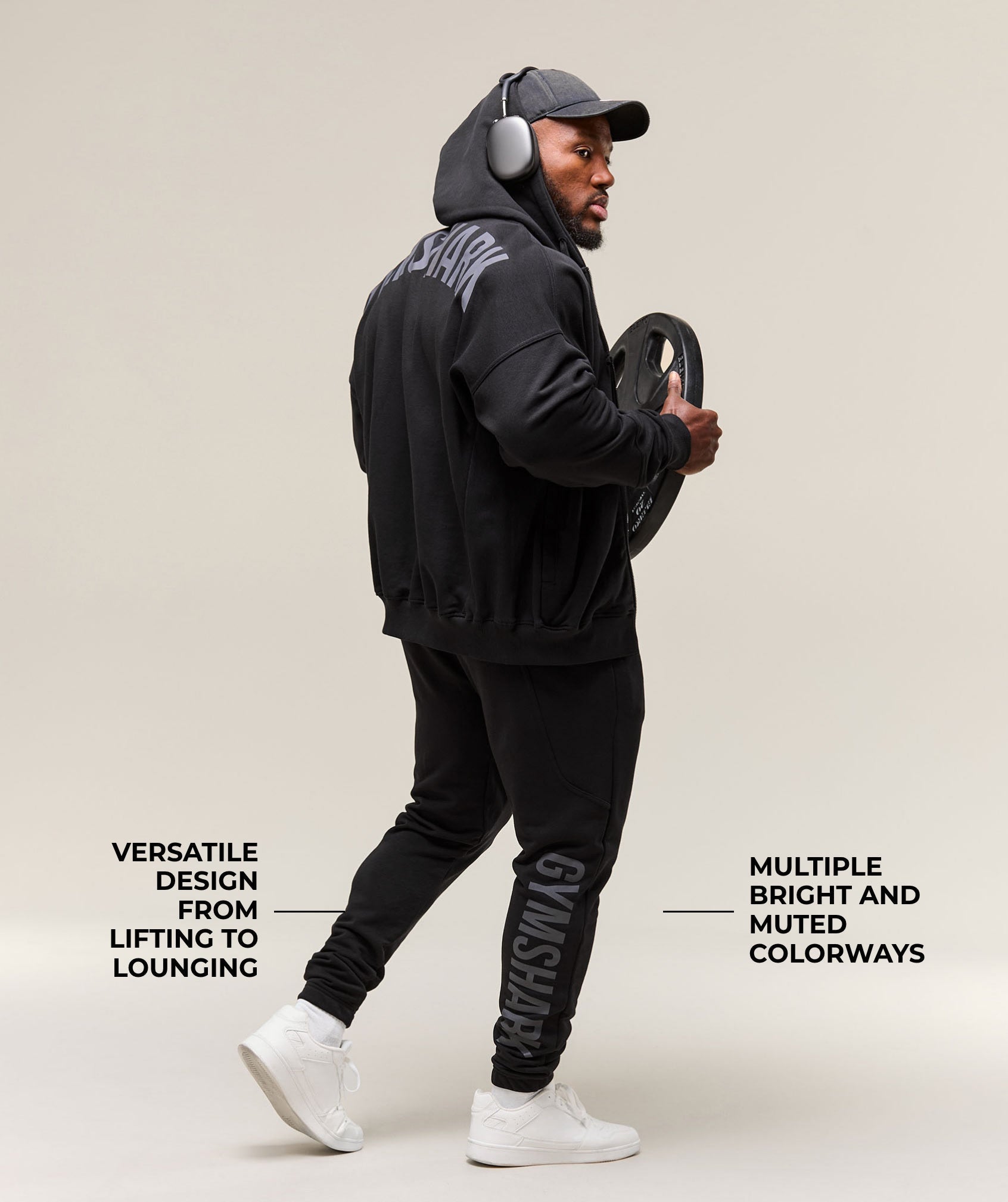 Gymshark Power Wordmark Joggers - Black