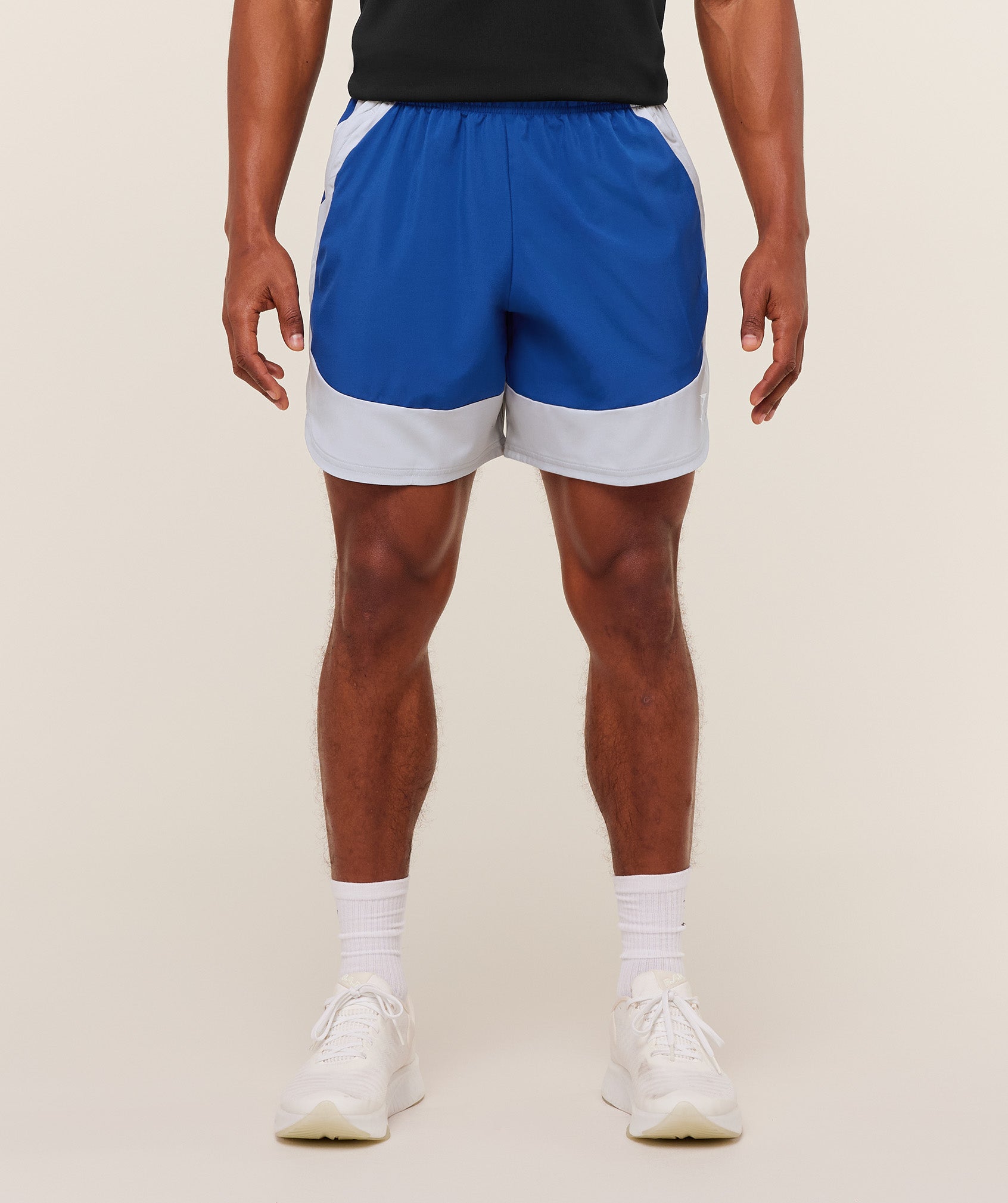 Gymshark Sport 25 Block 7" Shorts - Athletic Blue/Light Grey