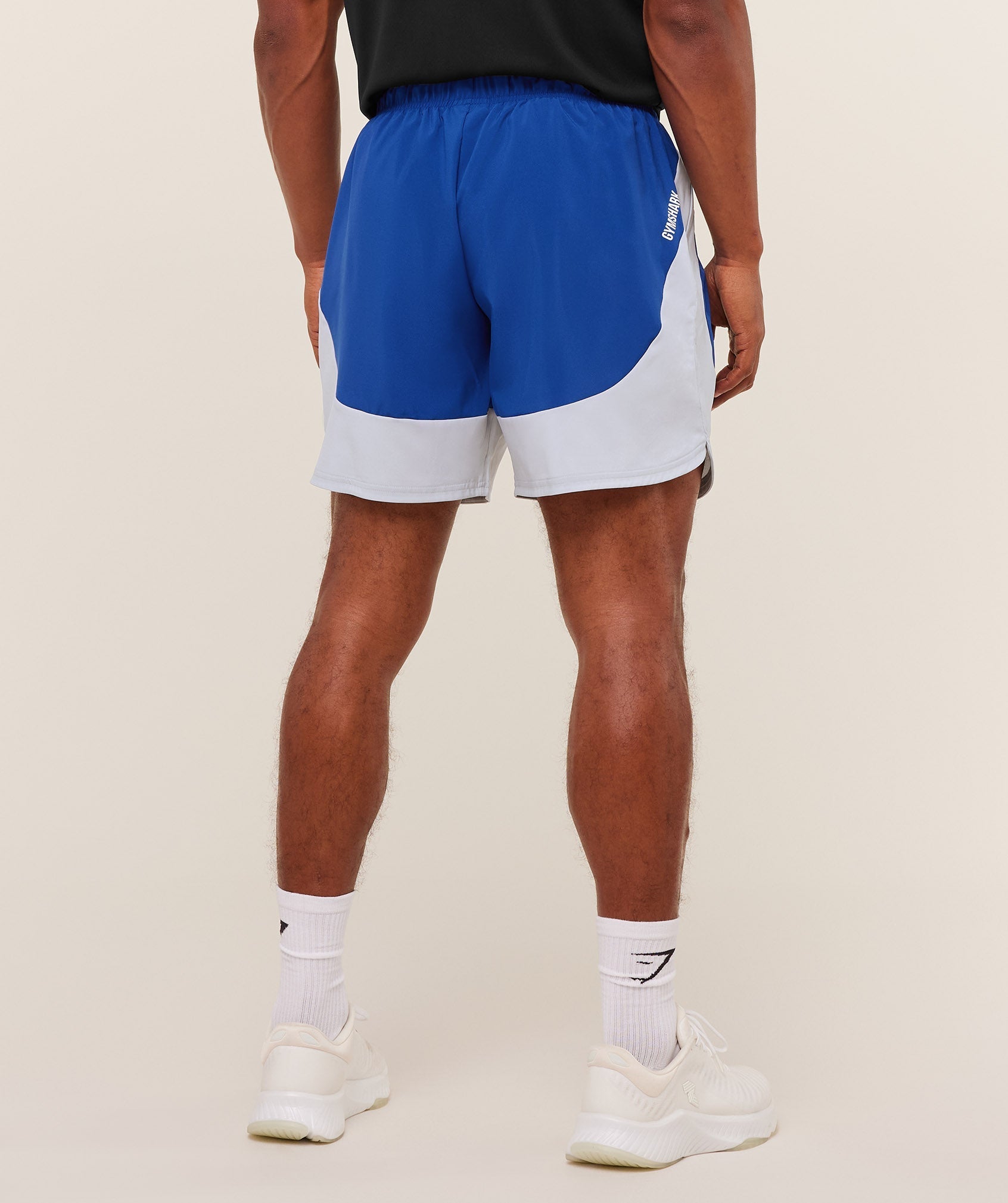 Gymshark Sport 25 Block 7" Shorts - Athletic Blue/Light Grey