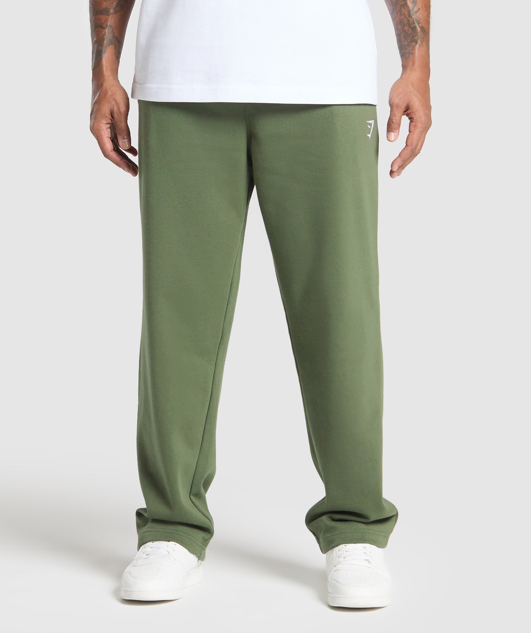 Gymshark Crest Straight Leg Joggers - Core Olive