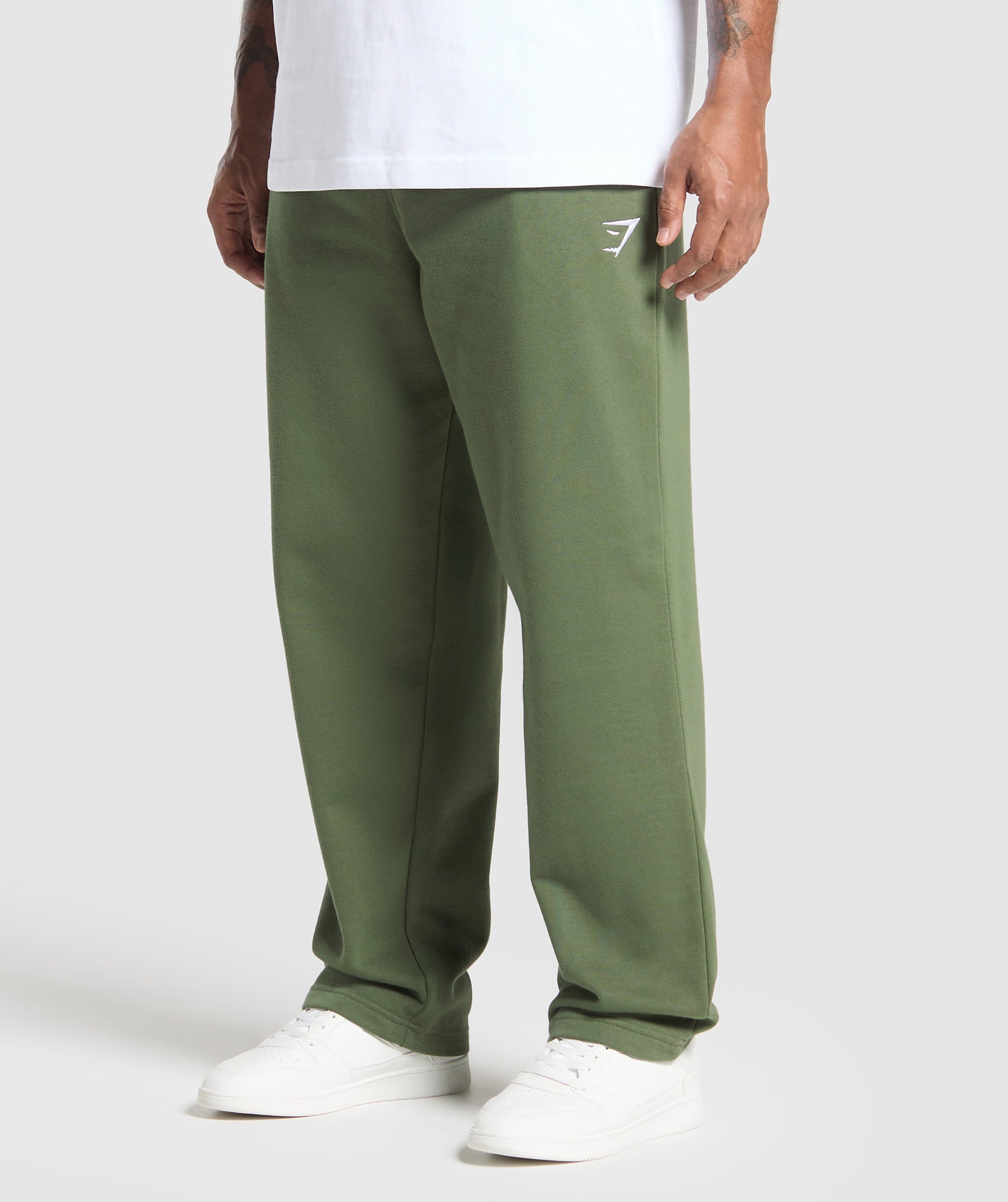 Gymshark Crest Straight Leg Joggers - Core Olive