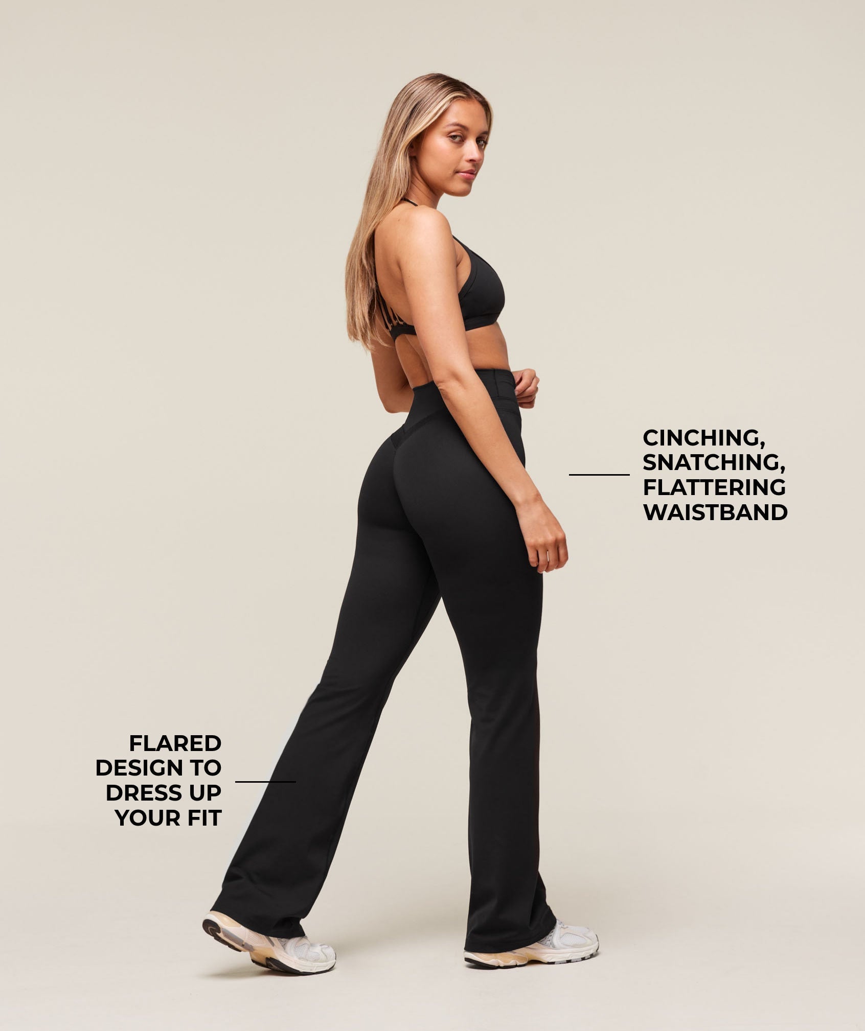 Gymshark Whitney Flared Leggings - Black