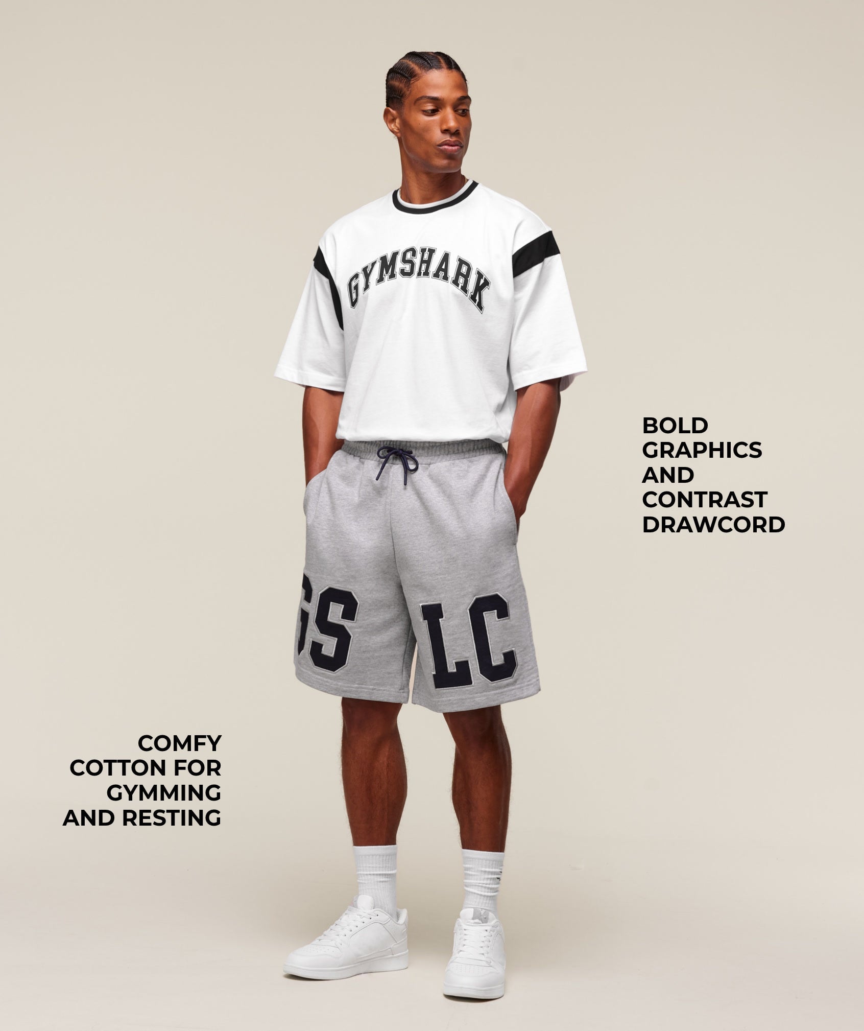 Gymshark GSLC 9" Short - Light Grey Core Marl