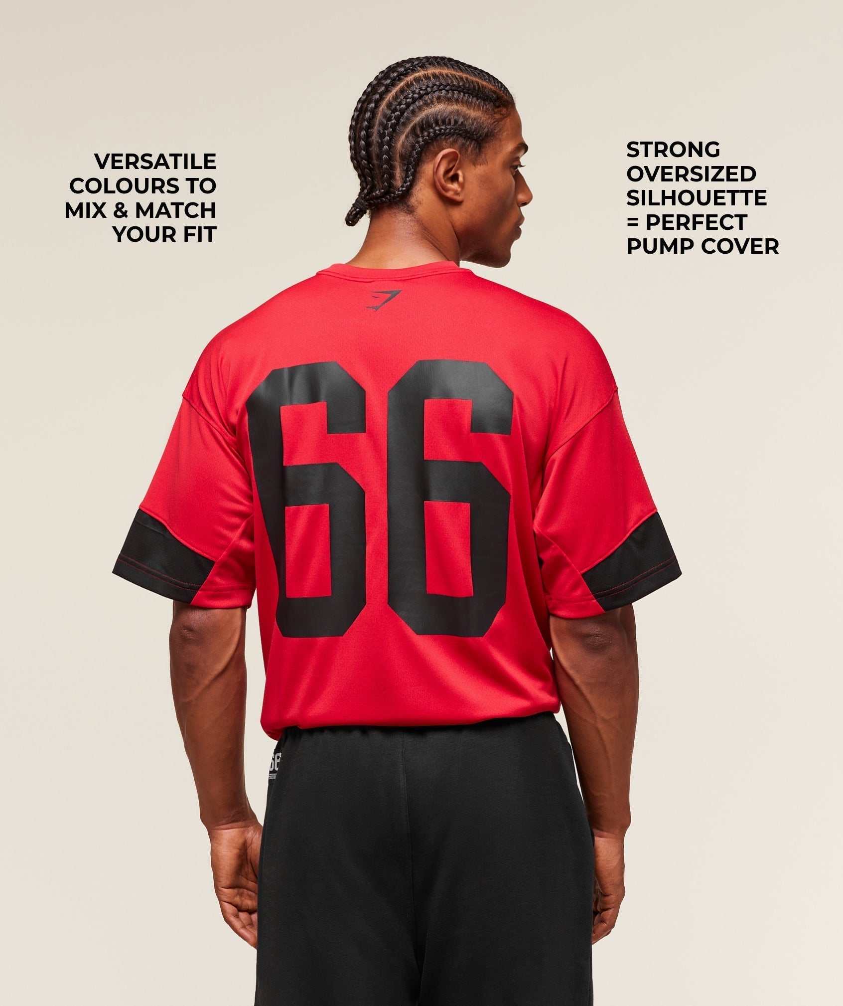 Gymshark Campus Oversized T-Shirt - Conditioning Red