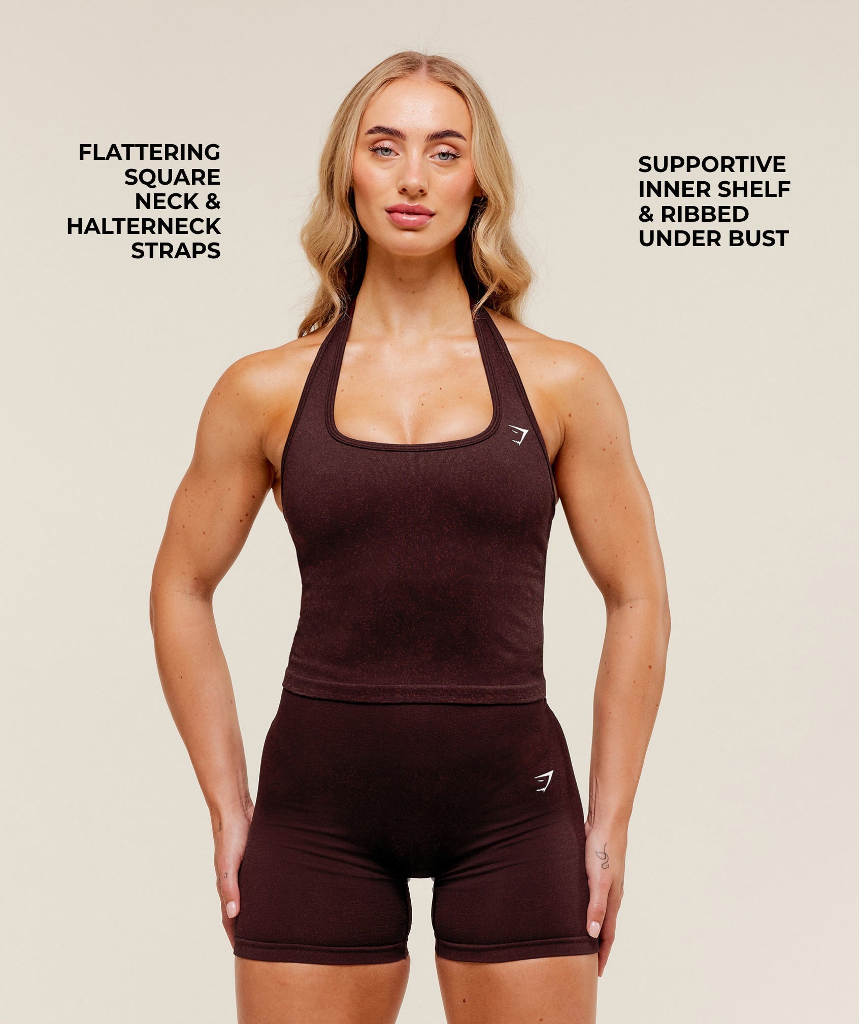 Gymshark Adapt Fleck x Whitney Tank With Shelf - Cherry Purple/Rich Maroon