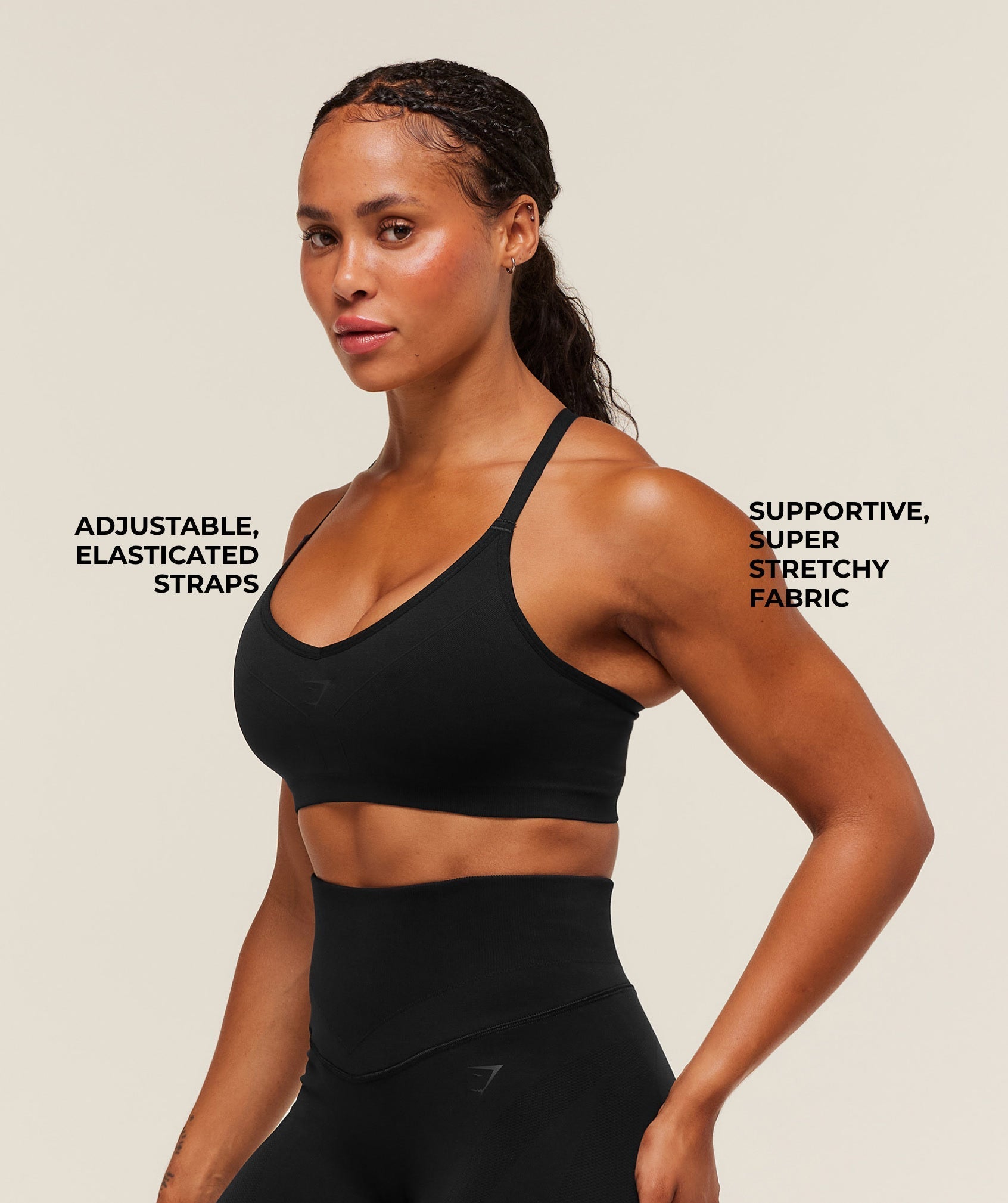 Gymshark Activate Seamless Bralette - Black