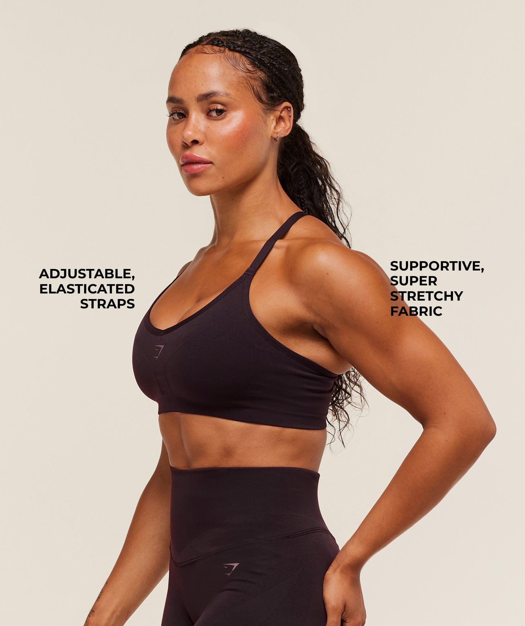 Gymshark Activate Seamless Bralette - Plum Brown