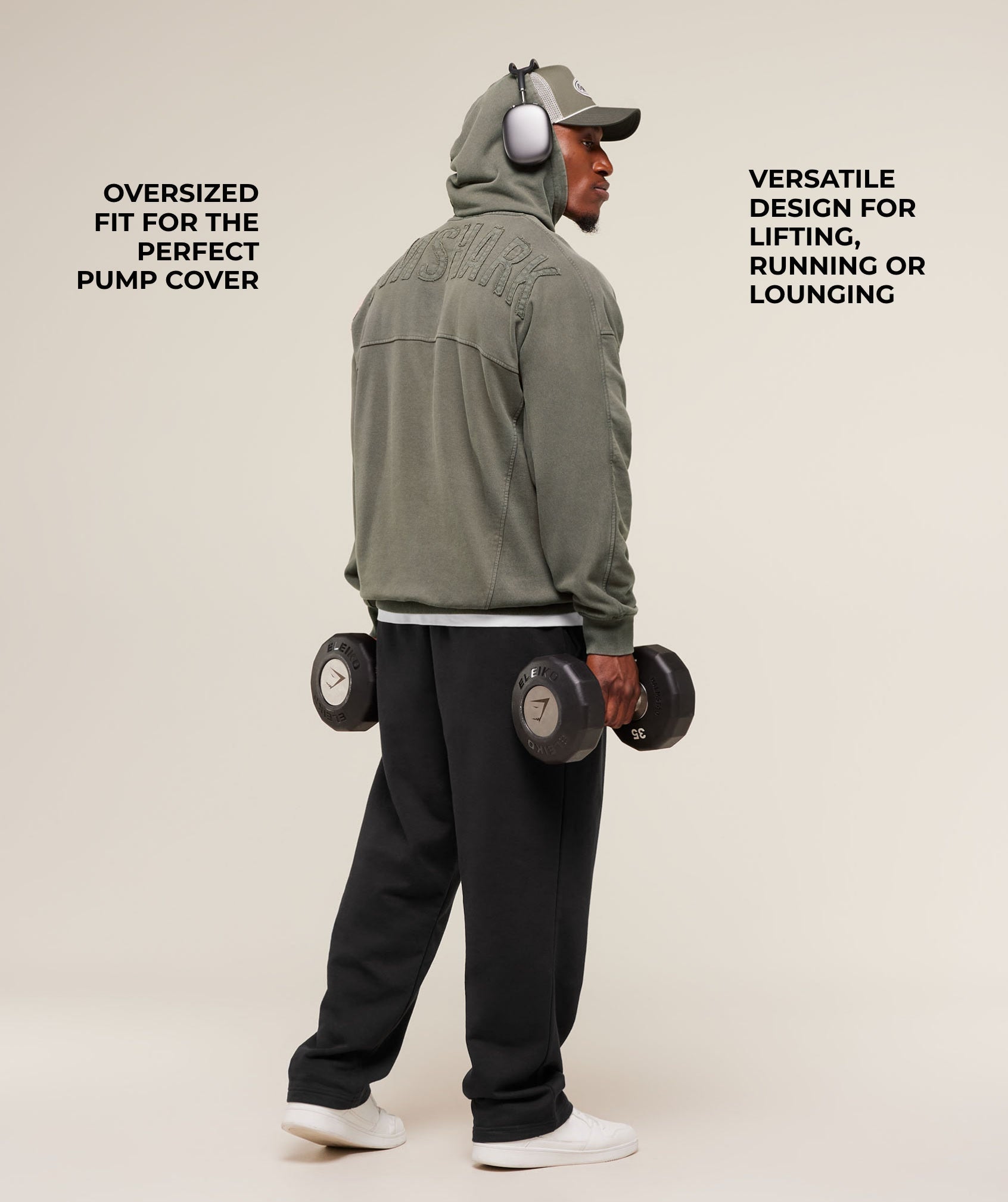 Gymshark Power Washed Hoodie - GS Strength Green