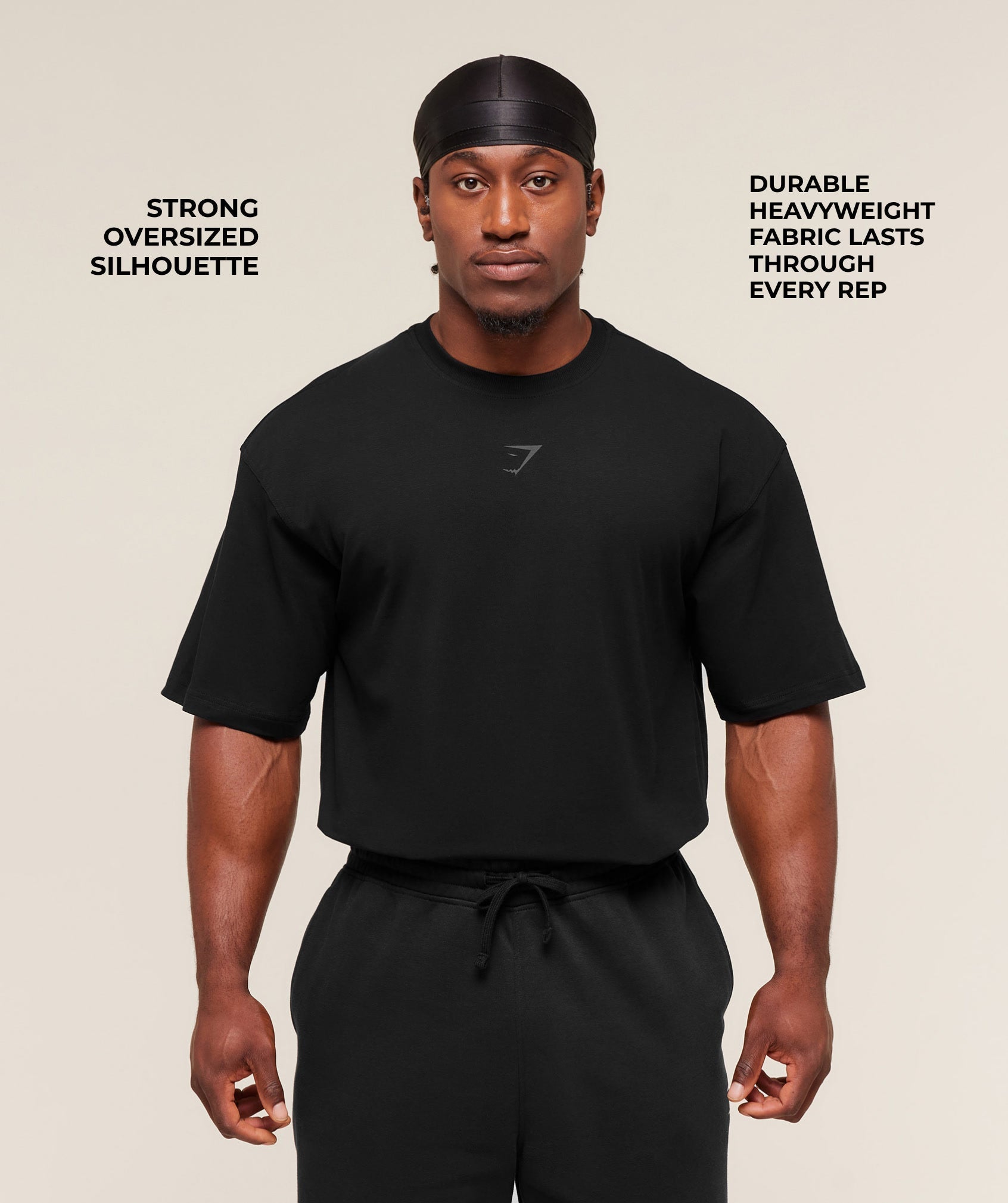 Gymshark Power T-Shirt - Black/Asphalt Grey
