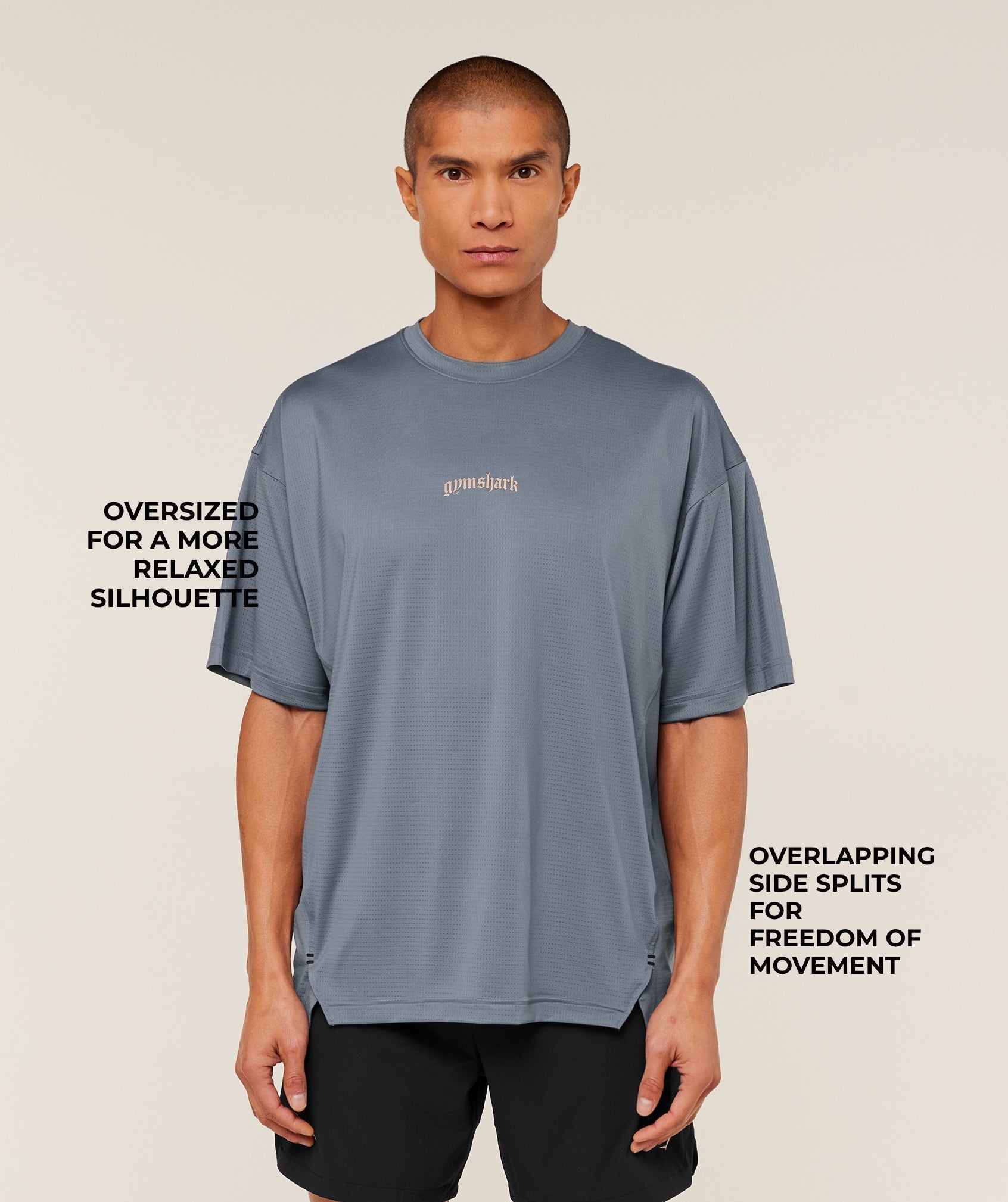 Gymshark Tactical Oversized T-Shirt - Iron Blue