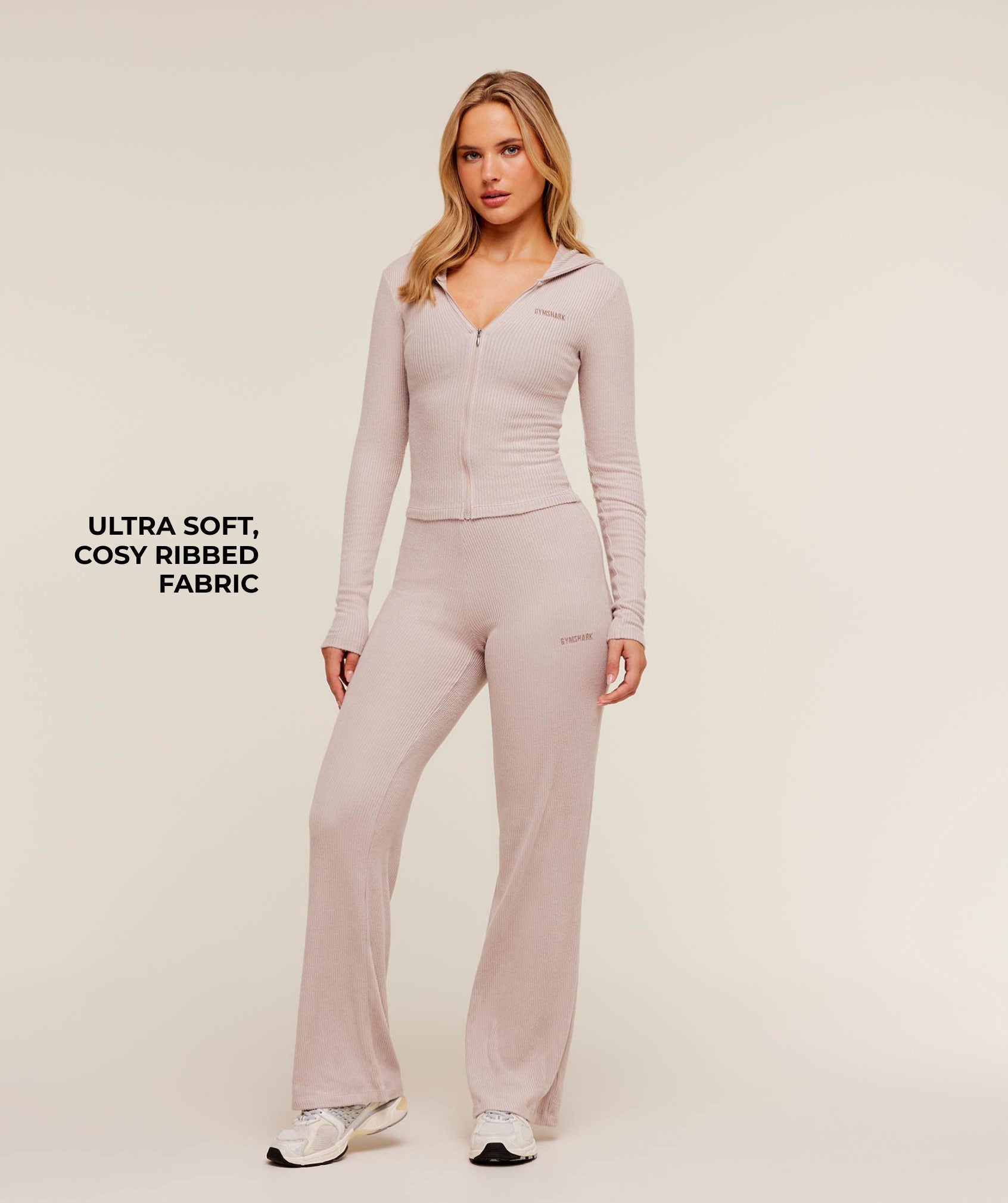 Gymshark SuperSoft Zip Through Hoodie - Dusk Pink