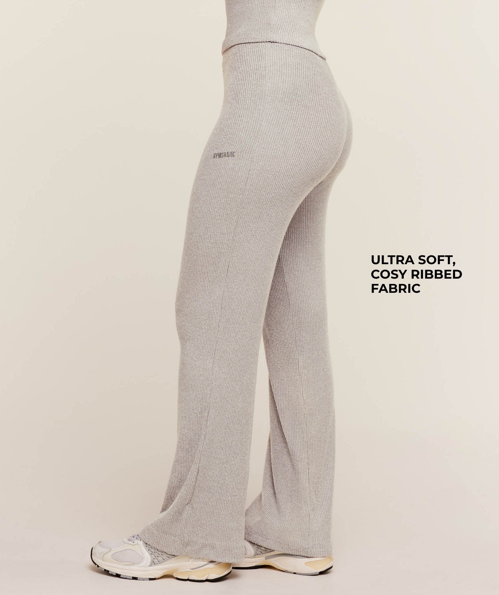 Gymshark SuperSoft Straight Leg Pant - Light Grey Core Marl