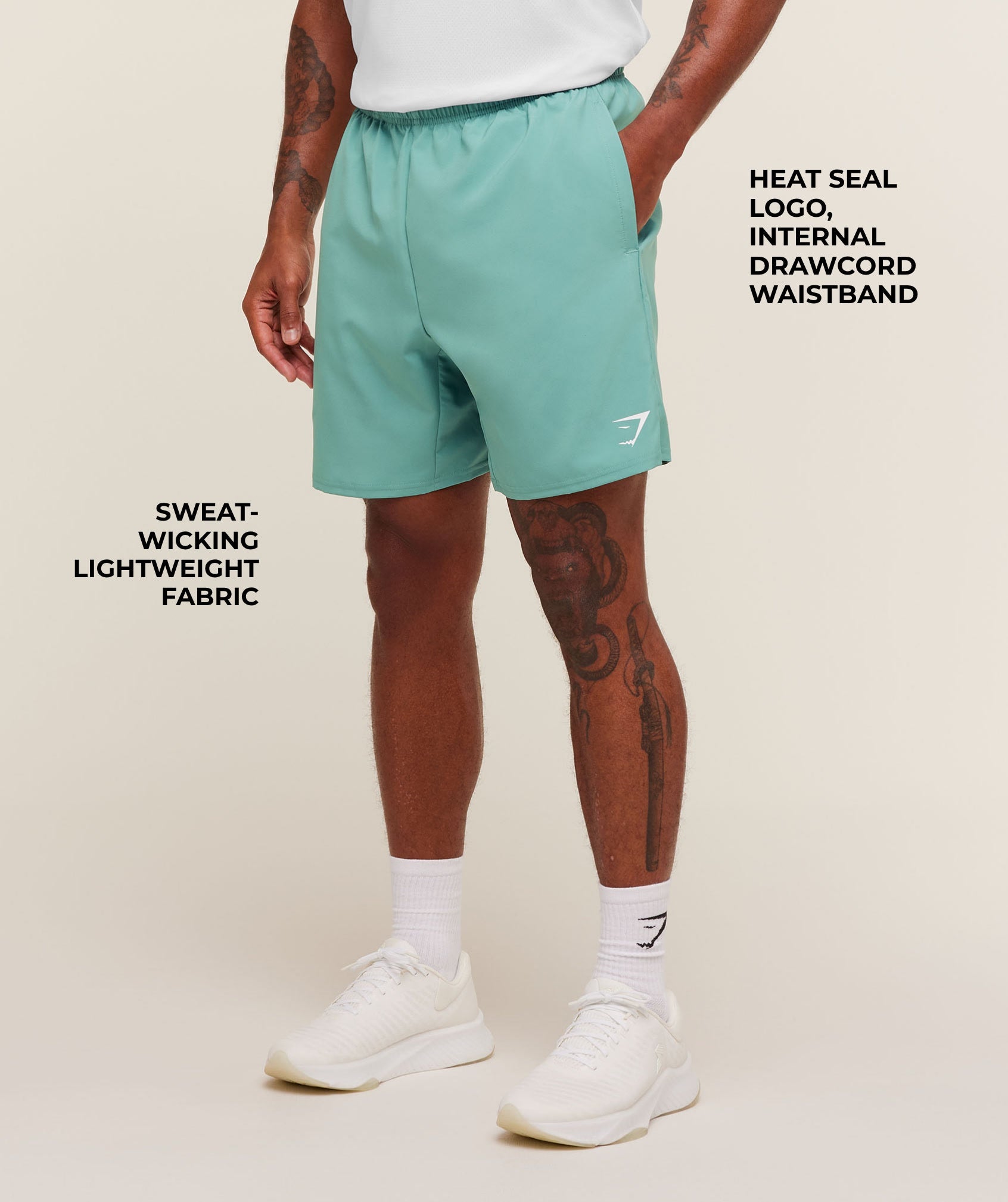 Gymshark Arrival 7" Shorts - Muted Teal
