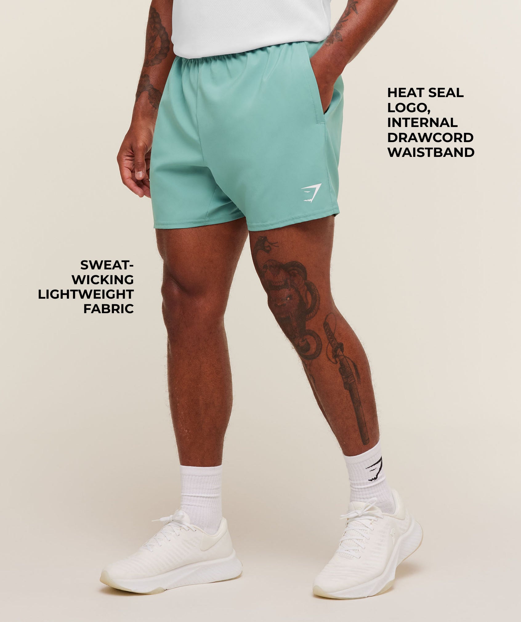 Gymshark Arrival 5" Shorts - Muted Teal