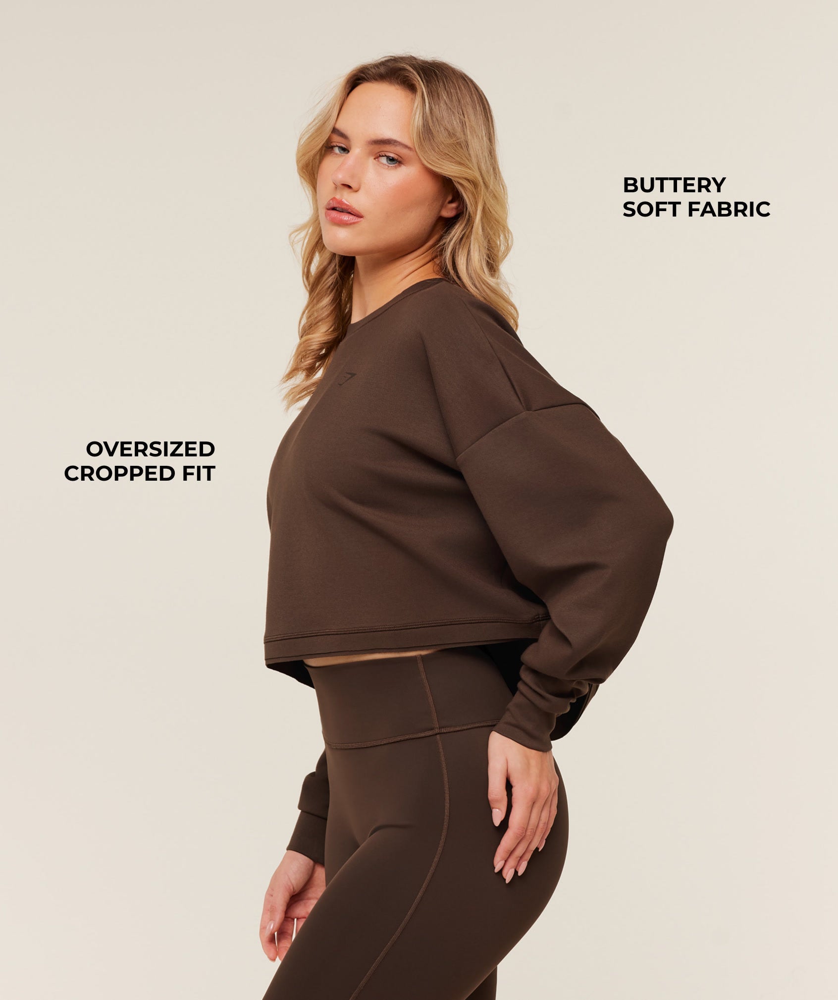 Gymshark Flow Long Sleeve Top - Archive Brown