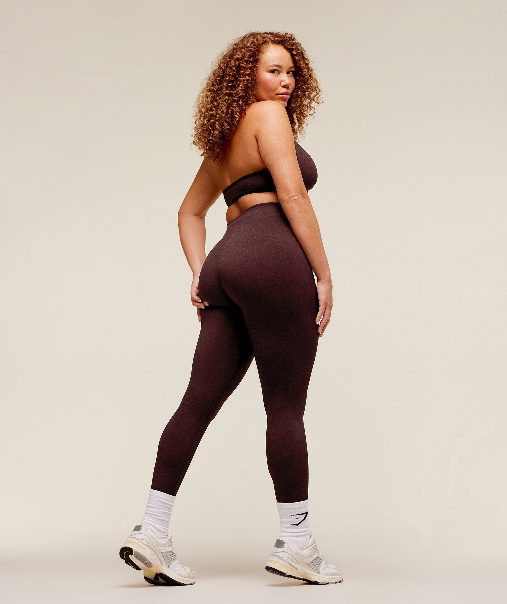 Gymshark Adapt Fleck x Whitney Seamless Leggings - Cherry Purple/Rich Maroon