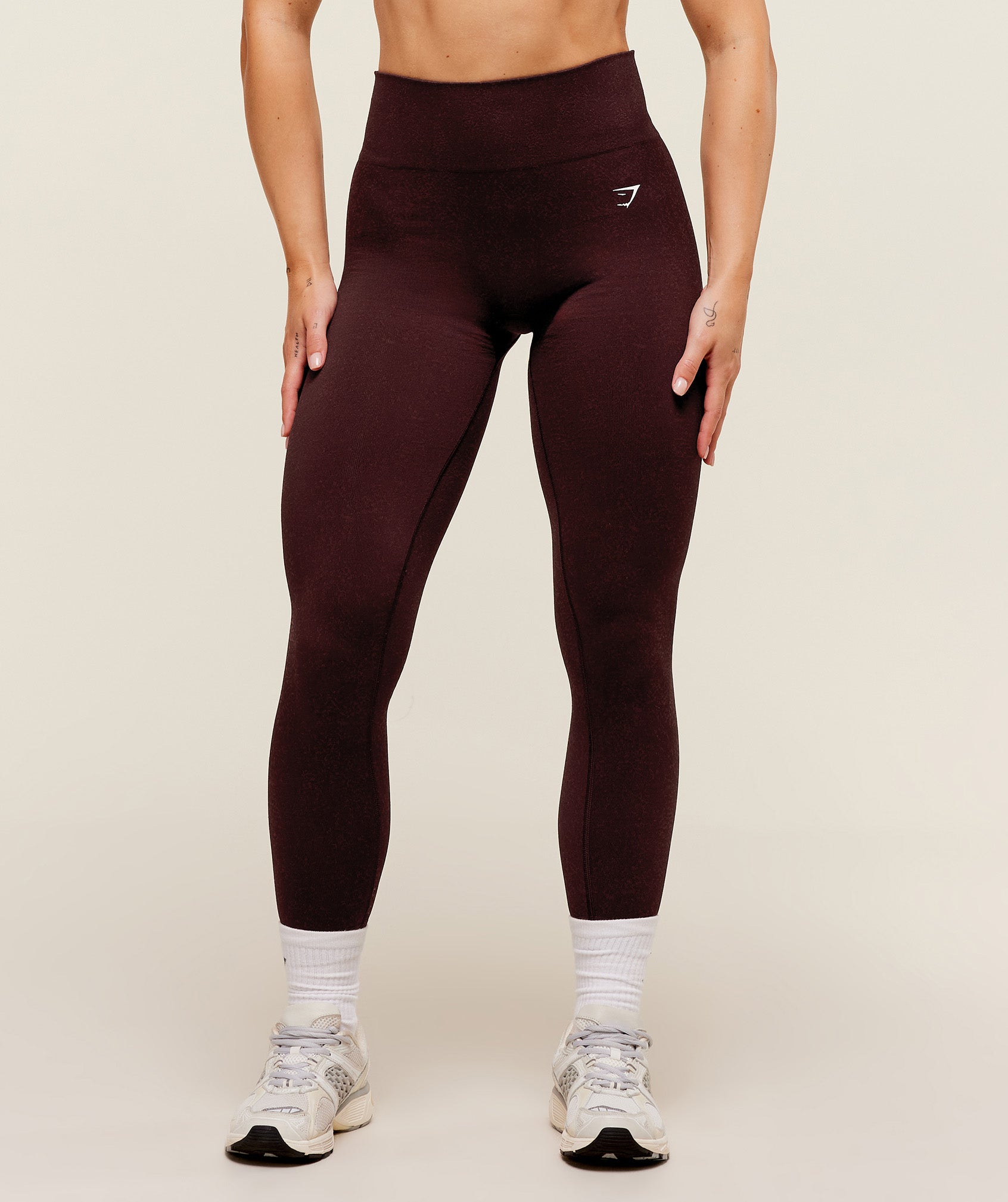Gymshark Adapt Fleck x Whitney Seamless Leggings - Cherry Purple/Rich Maroon