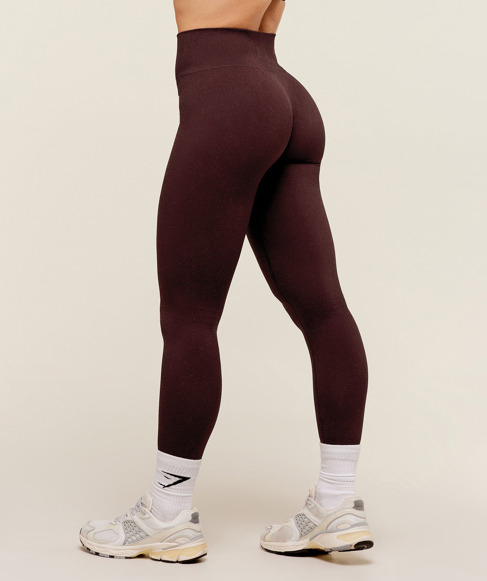 Gymshark Adapt Fleck x Whitney Seamless Leggings - Cherry Purple/Rich Maroon