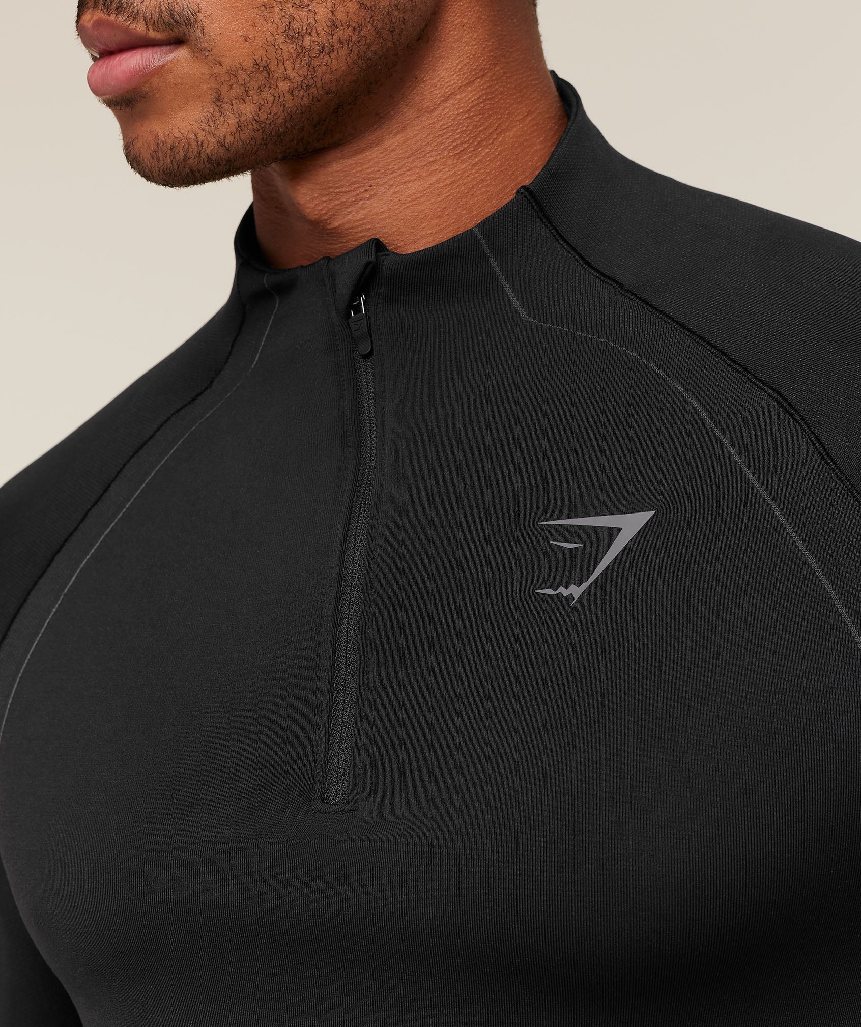Gymshark Apex Seamless 1/4 Zip - Black/Dark Grey