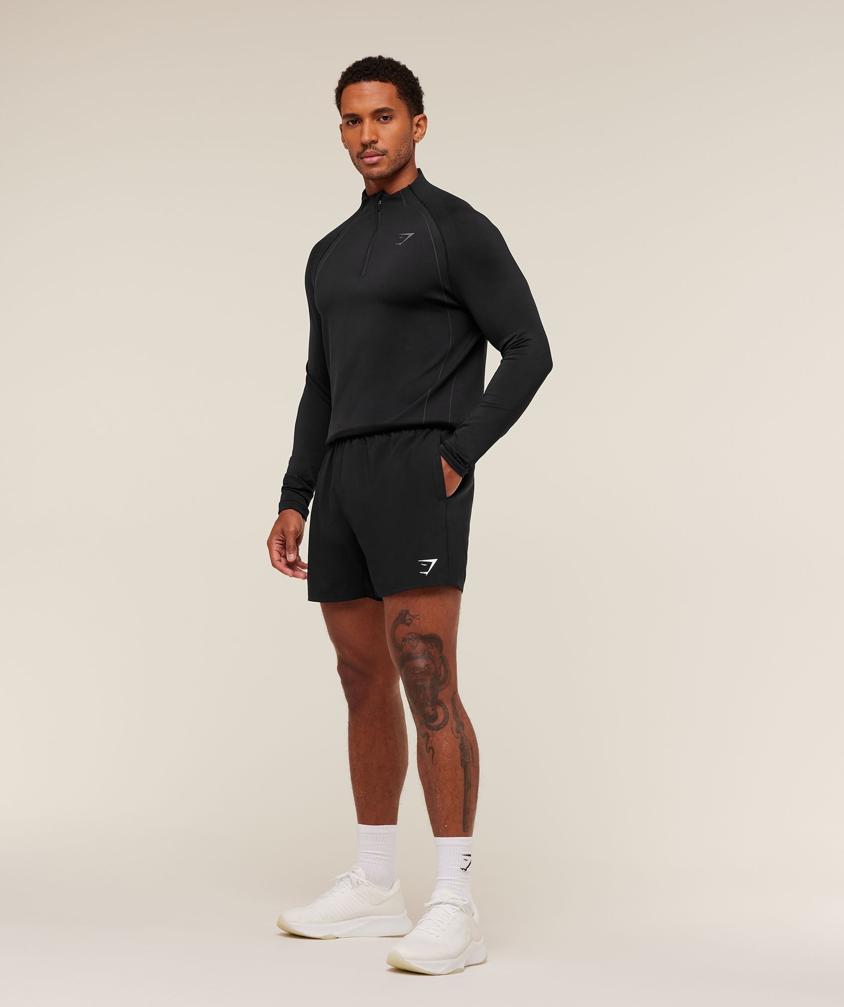 Gymshark Apex Seamless 1/4 Zip - Black/Dark Grey