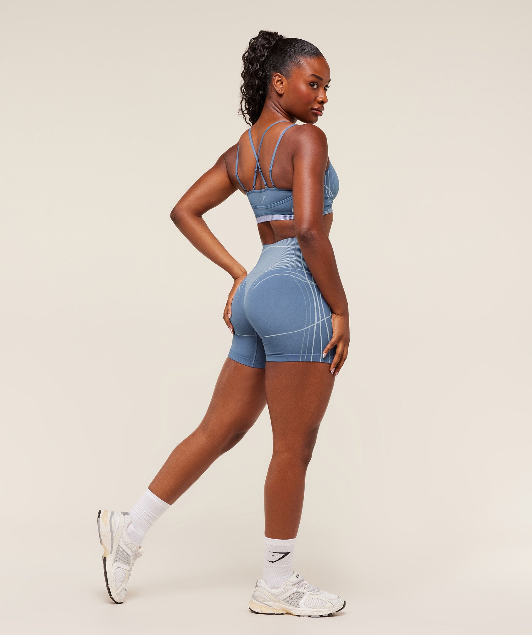 Gymshark Apex Seamless Shorts - Worn Blue/Gentle Blue