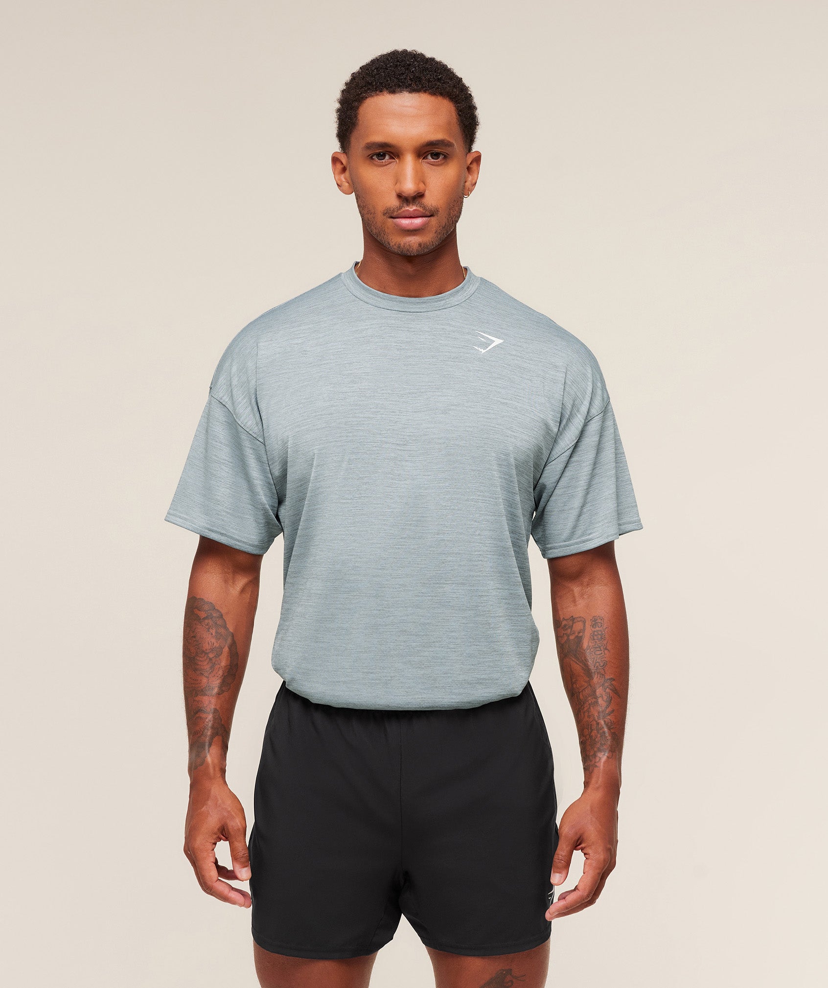 Gymshark Arrival Oversized T-Shirt - Smoke Blue/Denim Grey