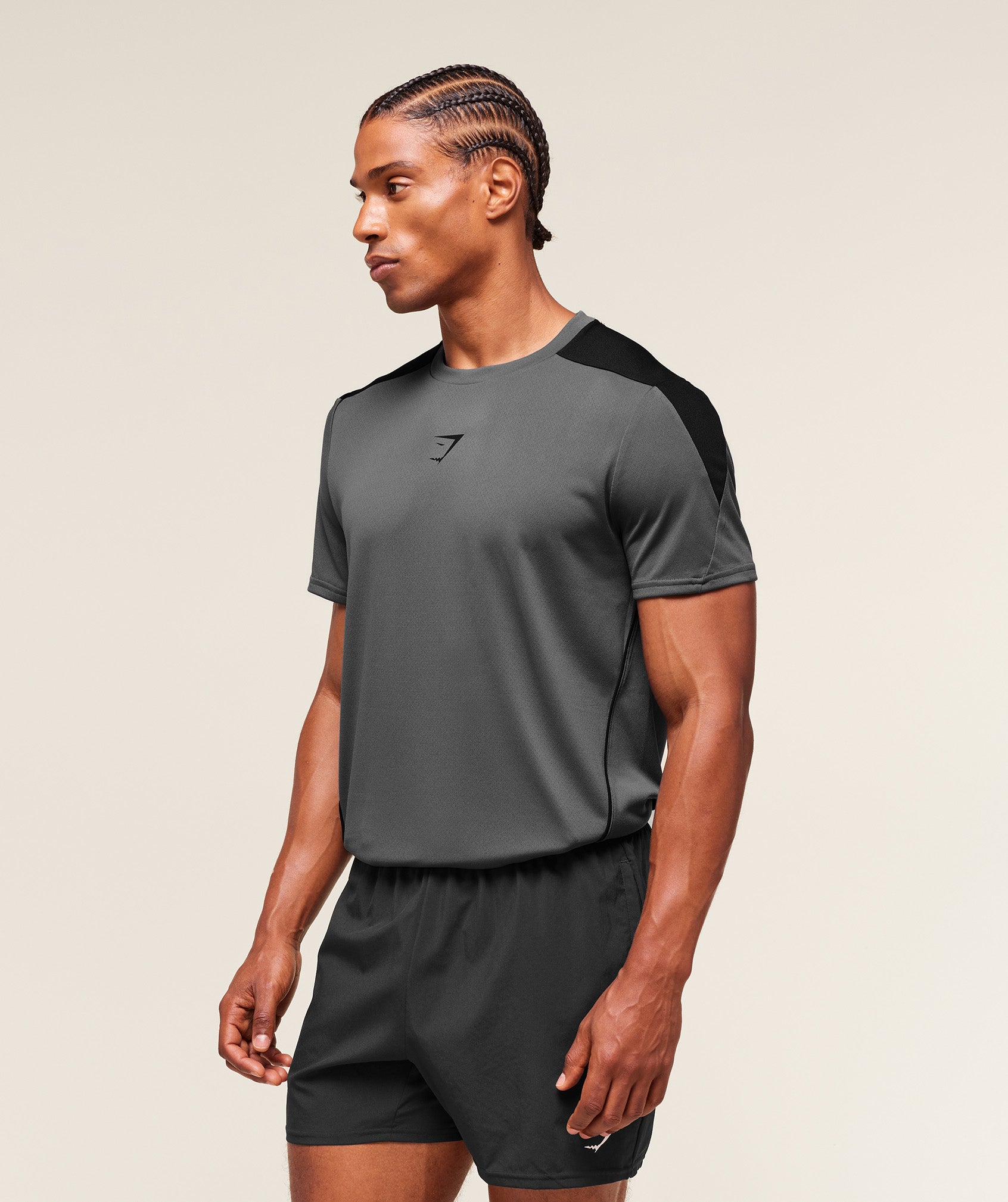 Gymshark Arrival Block T-Shirt - Dark Grey