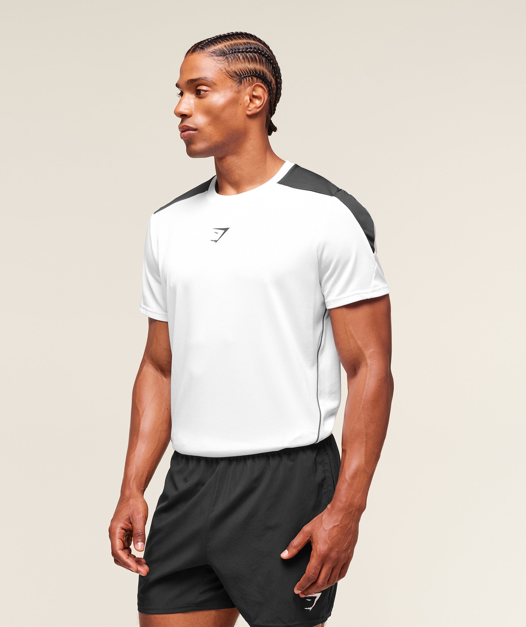 Gymshark Arrival Block T-Shirt - White