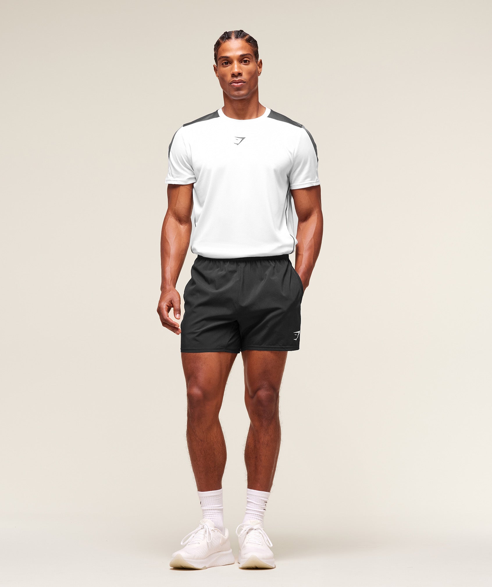 Gymshark Arrival Block T-Shirt - White
