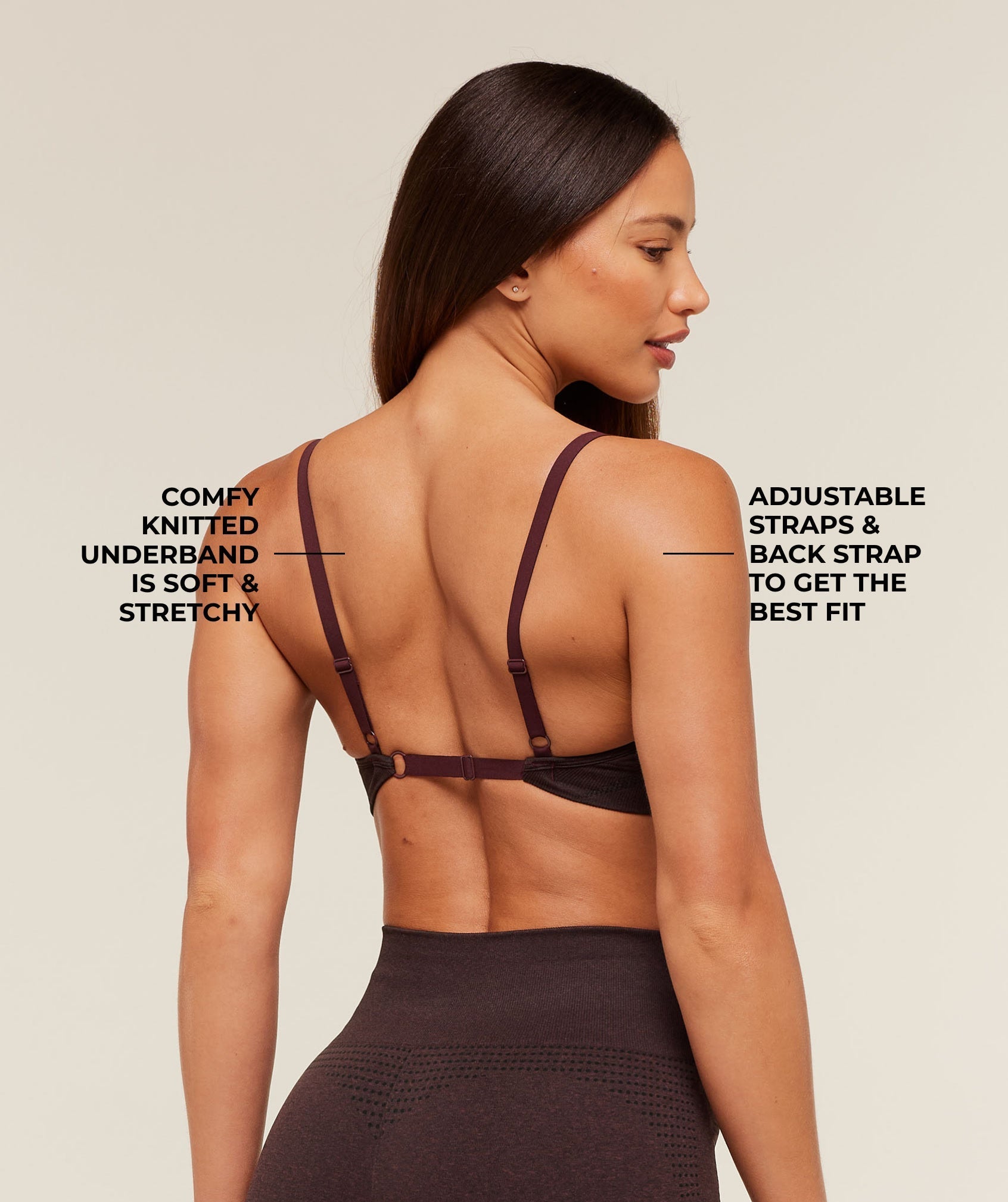 Gymshark Vital Sports Bra - Rich Maroon/Marl