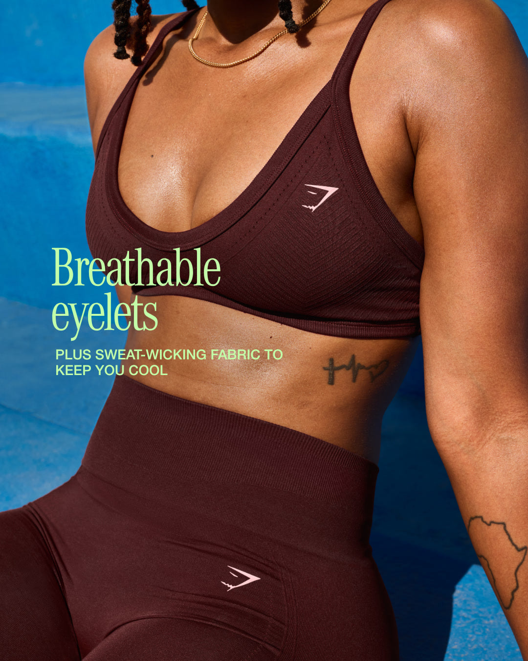 Gymshark Energise Seamless Leggings - Rich Maroon