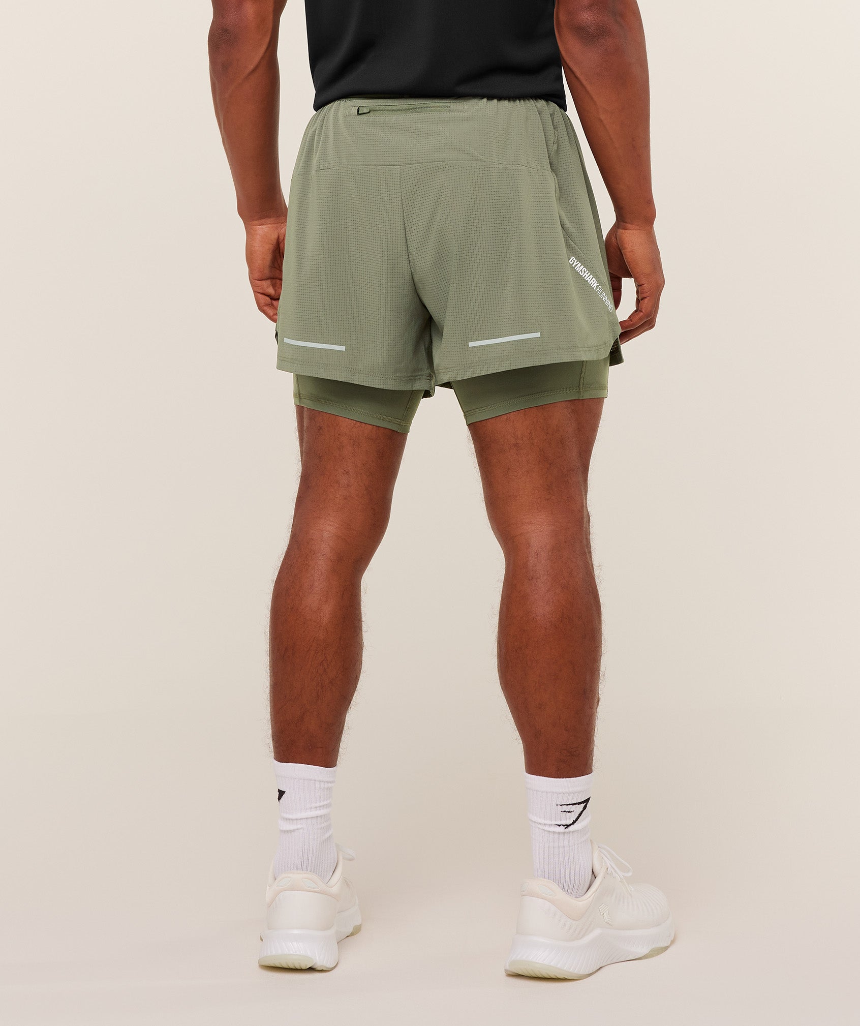 Gymshark Running 4" 2in1 Shorts - Base Green