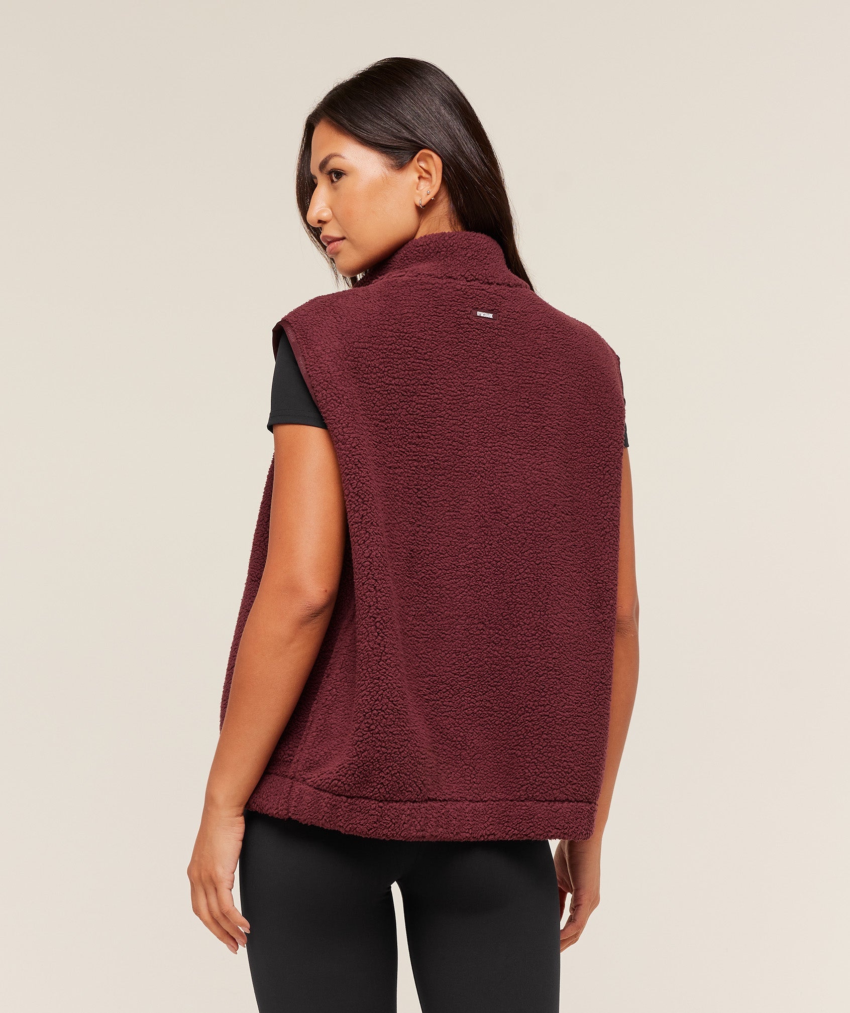 Gymshark Sherpa Gilet - Rich Maroon
