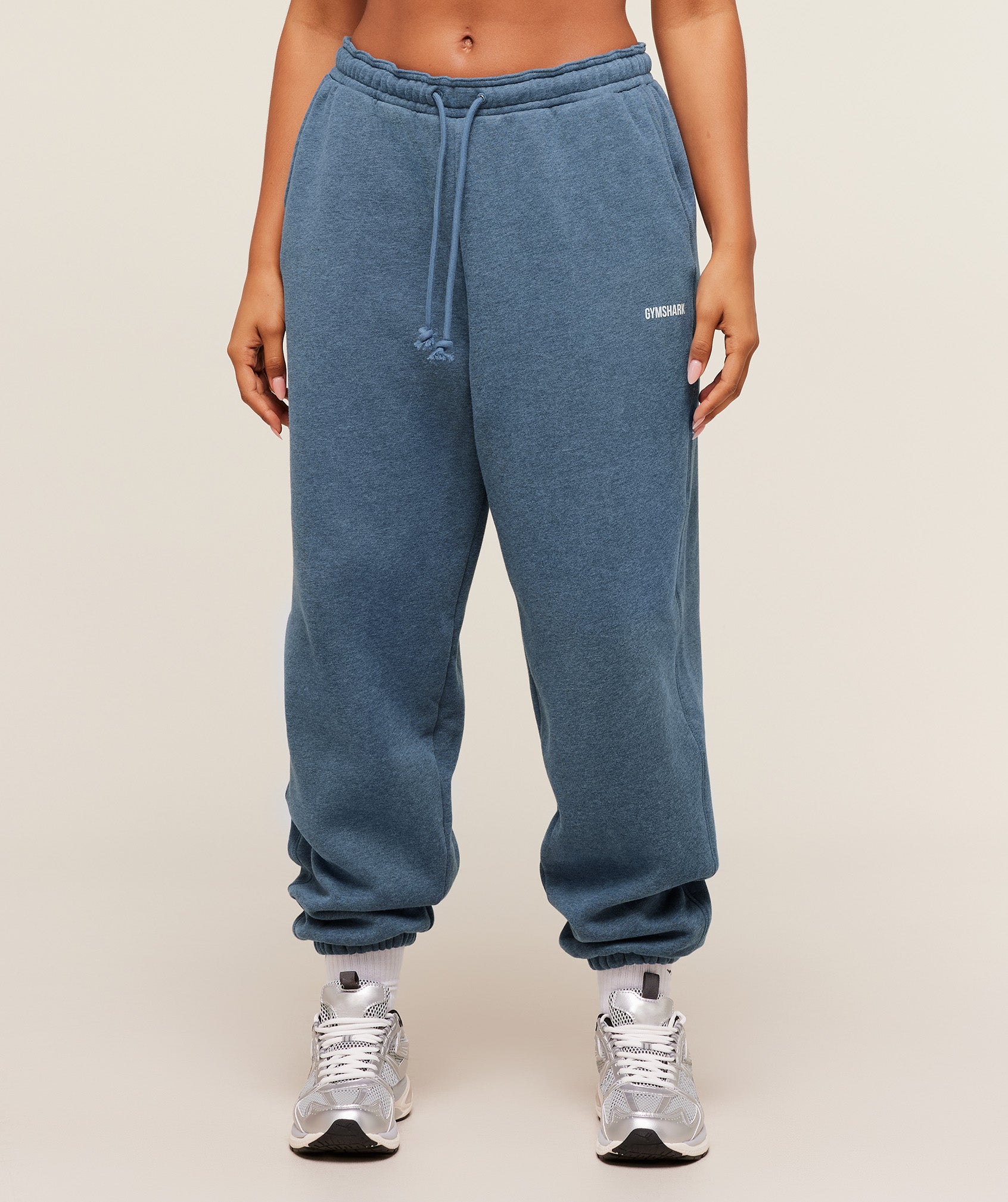 Gymshark Cosy Luxe Cuffed Joggers - Compound Blue Marl